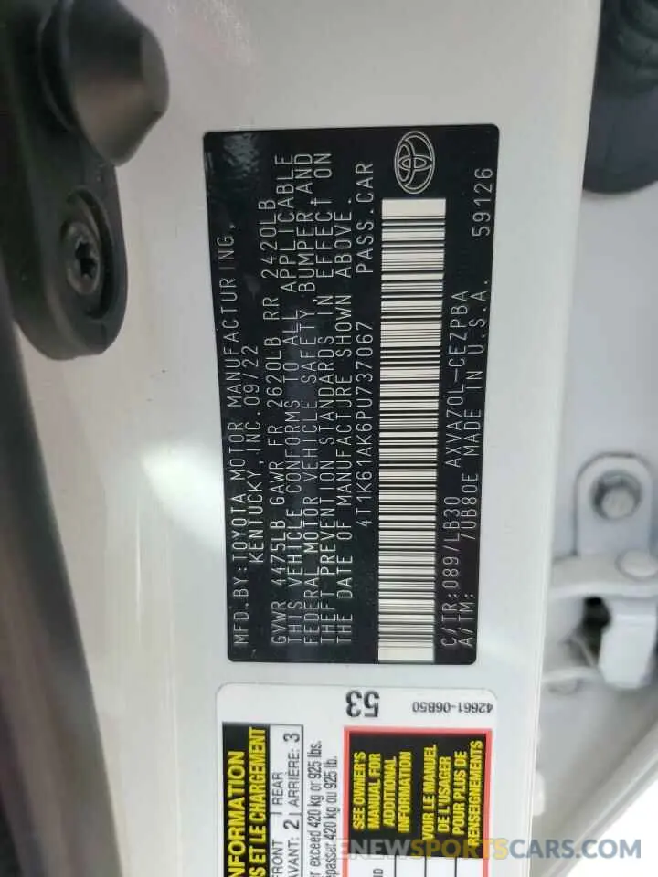 13 fotografías del automóvil dañado 4T1K61AK6PU737067 TOYOTA CAMRY 2023