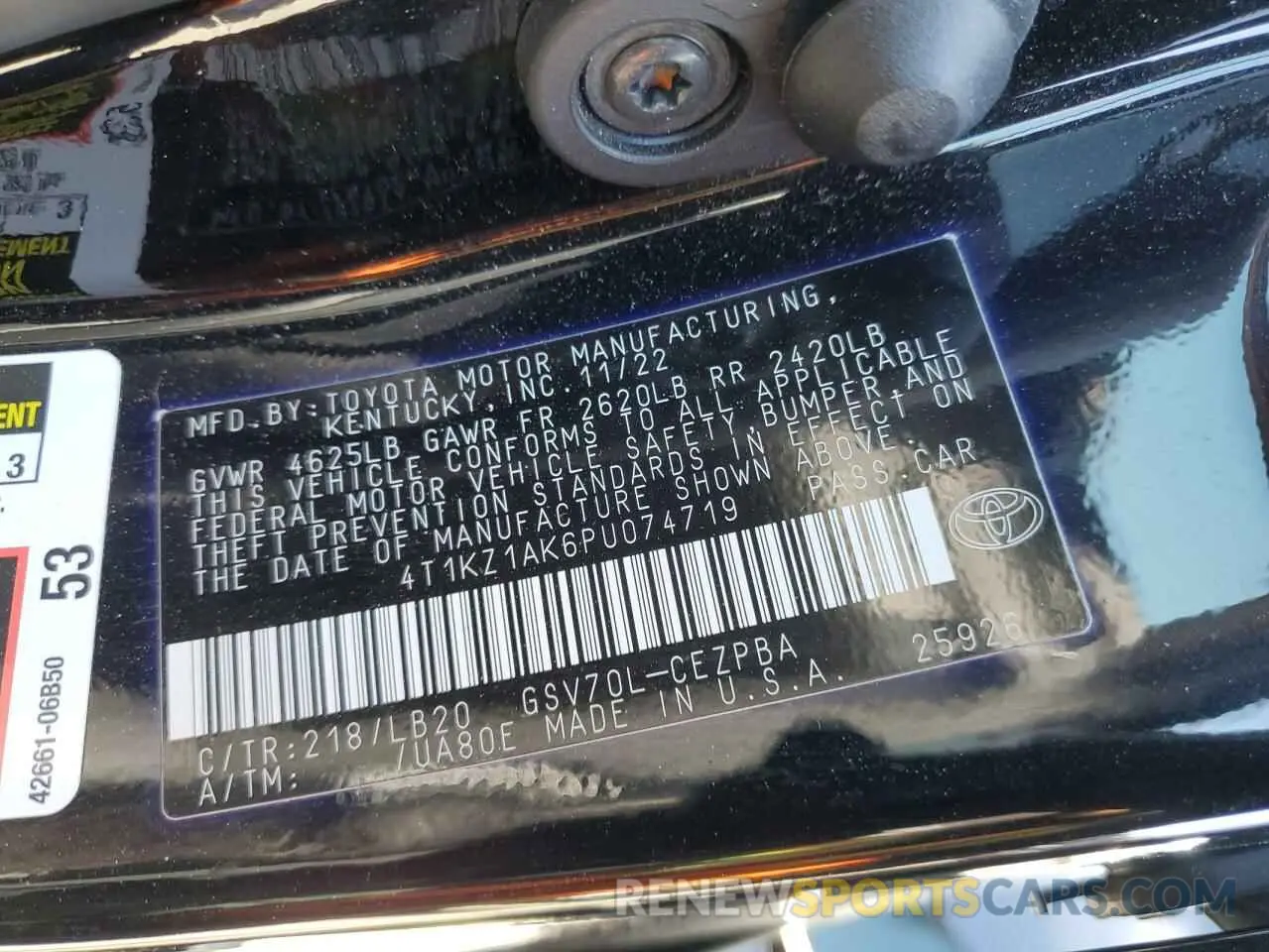 15 fotografías del automóvil dañado 4T1KZ1AK6PU074719 TOYOTA CAMRY 2023