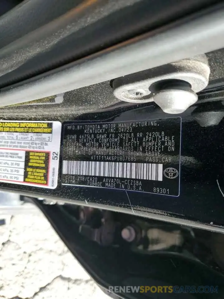 12 fotografías del automóvil dañado 4T1T11AK6PU807685 TOYOTA CAMRY 2023
