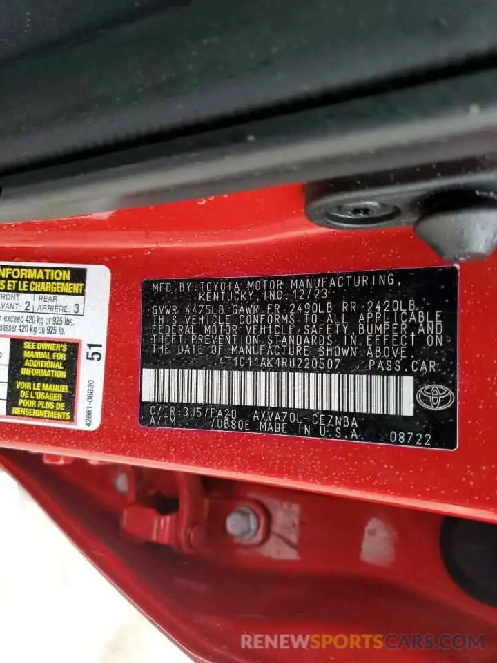 13 fotografías del automóvil dañado 4T1C11AK1RU220507 TOYOTA CAMRY 2024