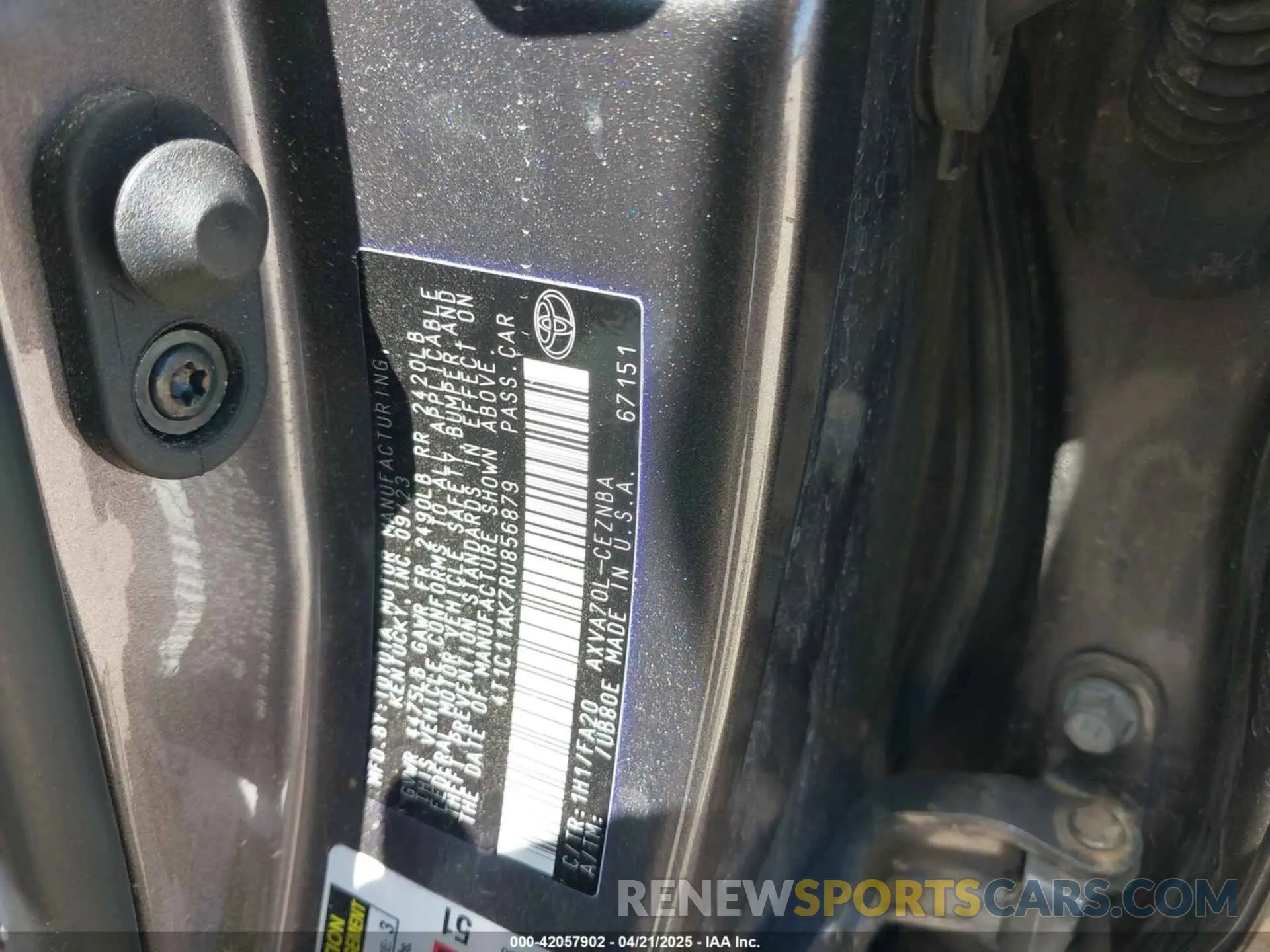 9 fotografías del automóvil dañado 4T1C11AK7RU856879 TOYOTA CAMRY 2024