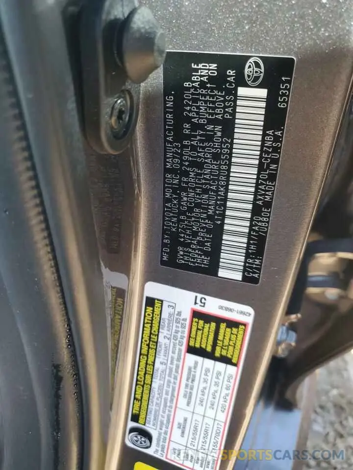 12 fotografías del automóvil dañado 4T1C11AK8RU855952 TOYOTA CAMRY 2024