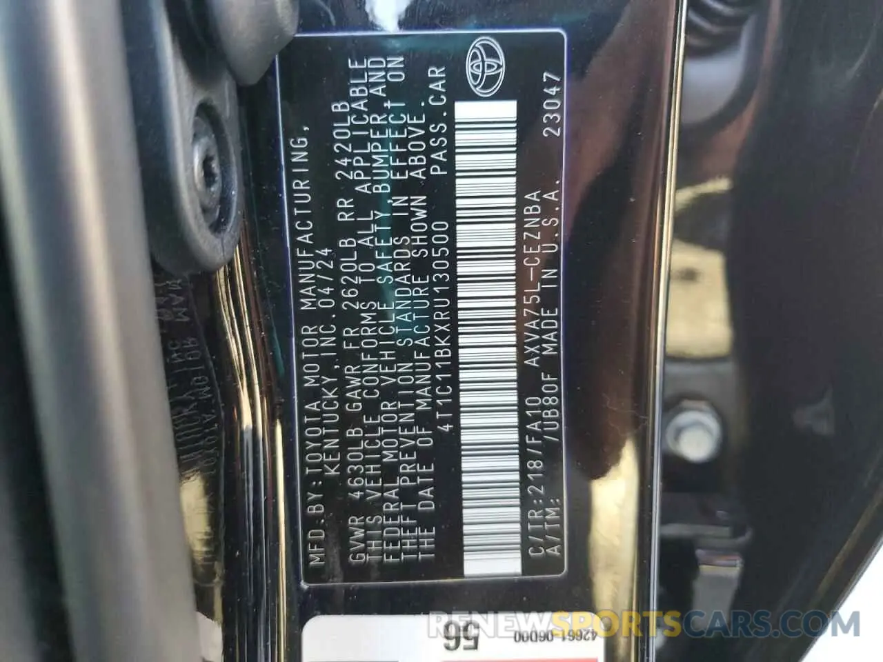 14 fotografías del automóvil dañado 4T1C11BKXRU130500 TOYOTA CAMRY 2024