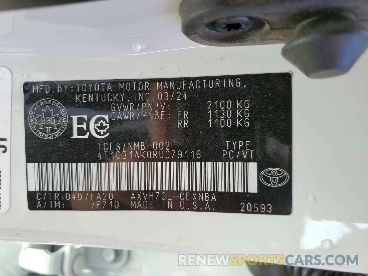 13 fotografías del automóvil dañado 4T1C31AK0RU079116 TOYOTA CAMRY 2024