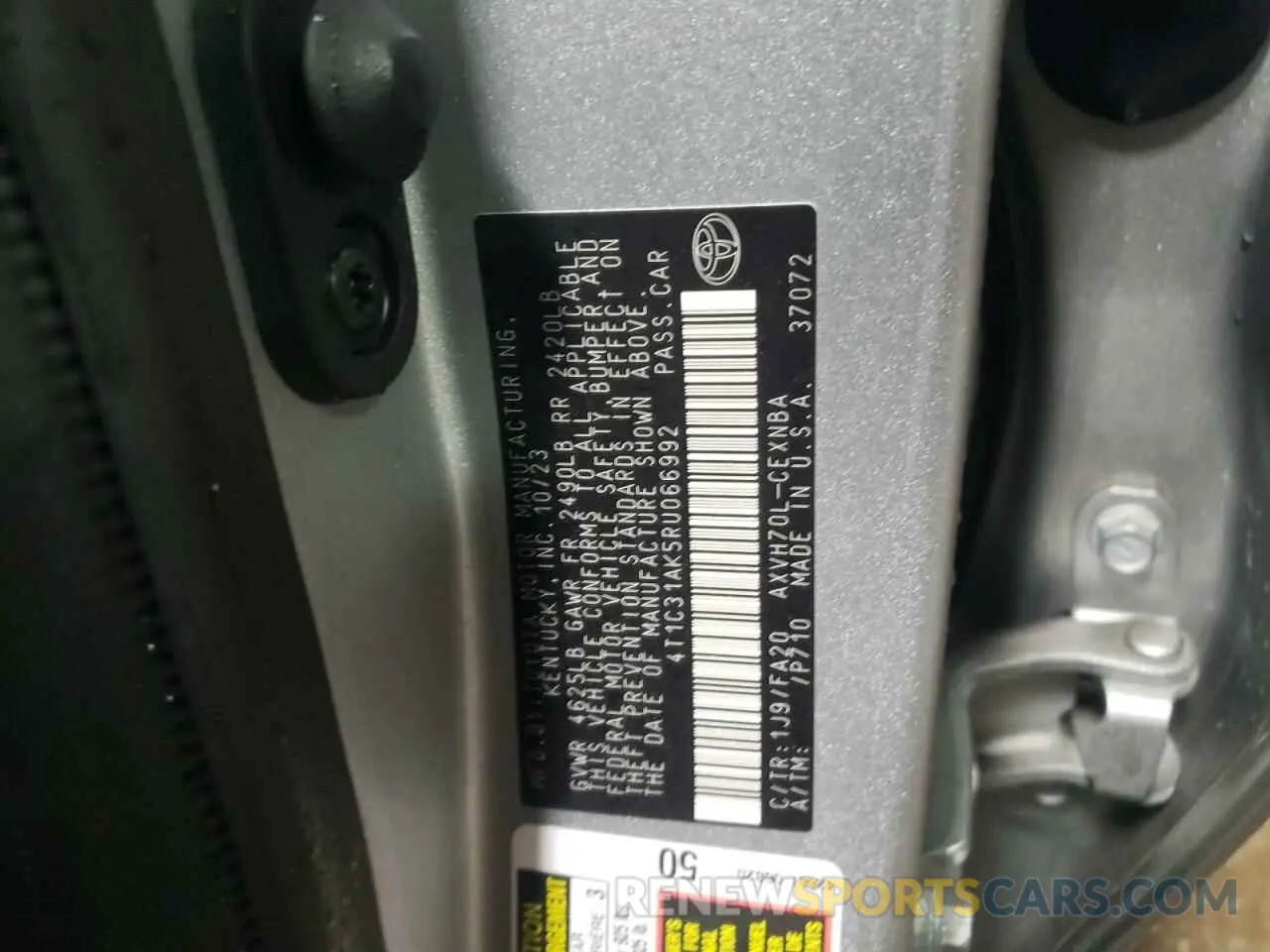 12 fotografías del automóvil dañado 4T1C31AK5RU066992 TOYOTA CAMRY 2024