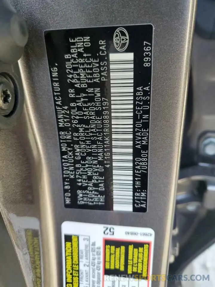 13 fotografías del automóvil dañado 4T1G11AK1RU889197 TOYOTA CAMRY 2024