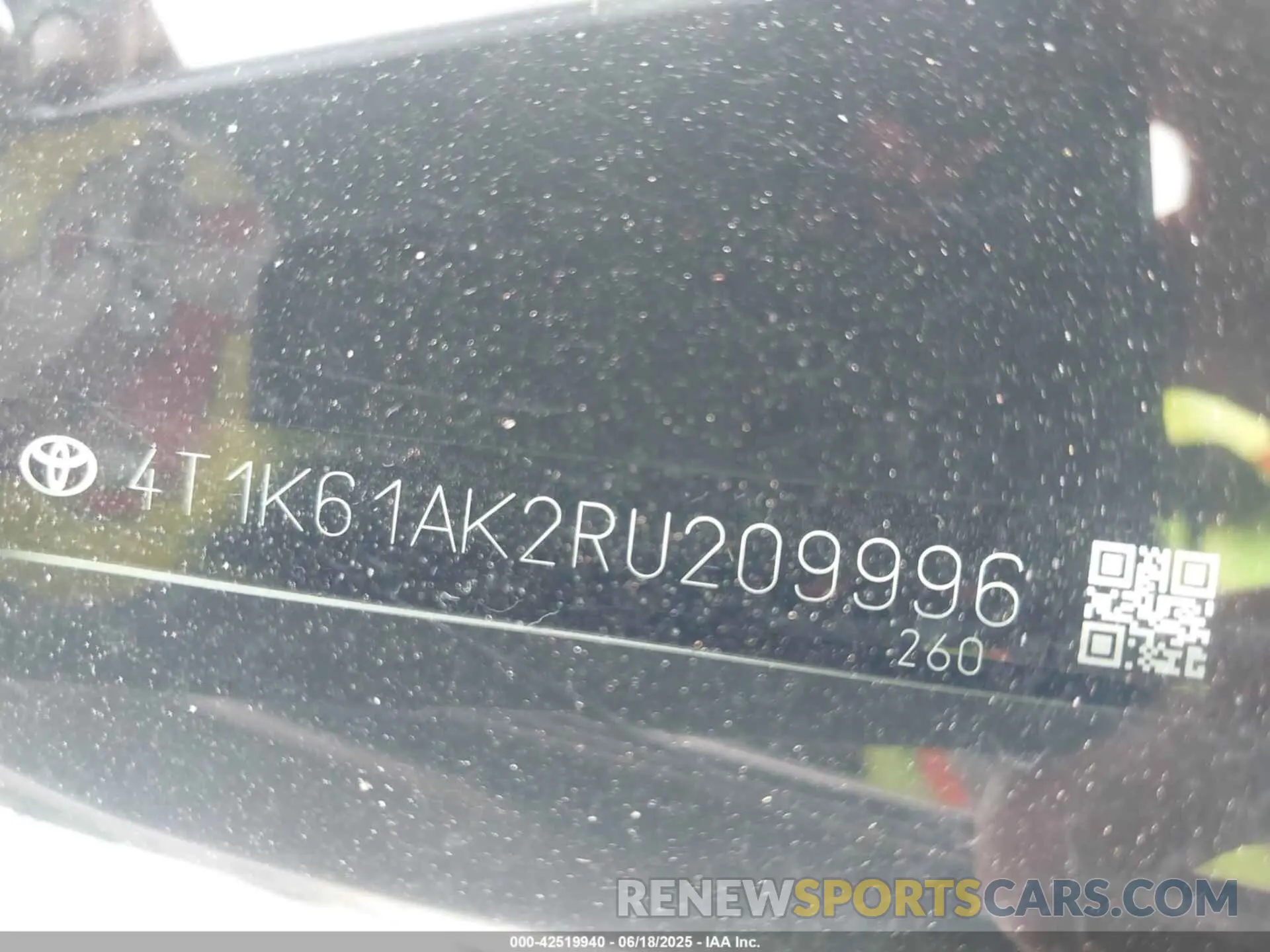 9 fotografías del automóvil dañado 4T1K61AK2RU209996 TOYOTA CAMRY 2024