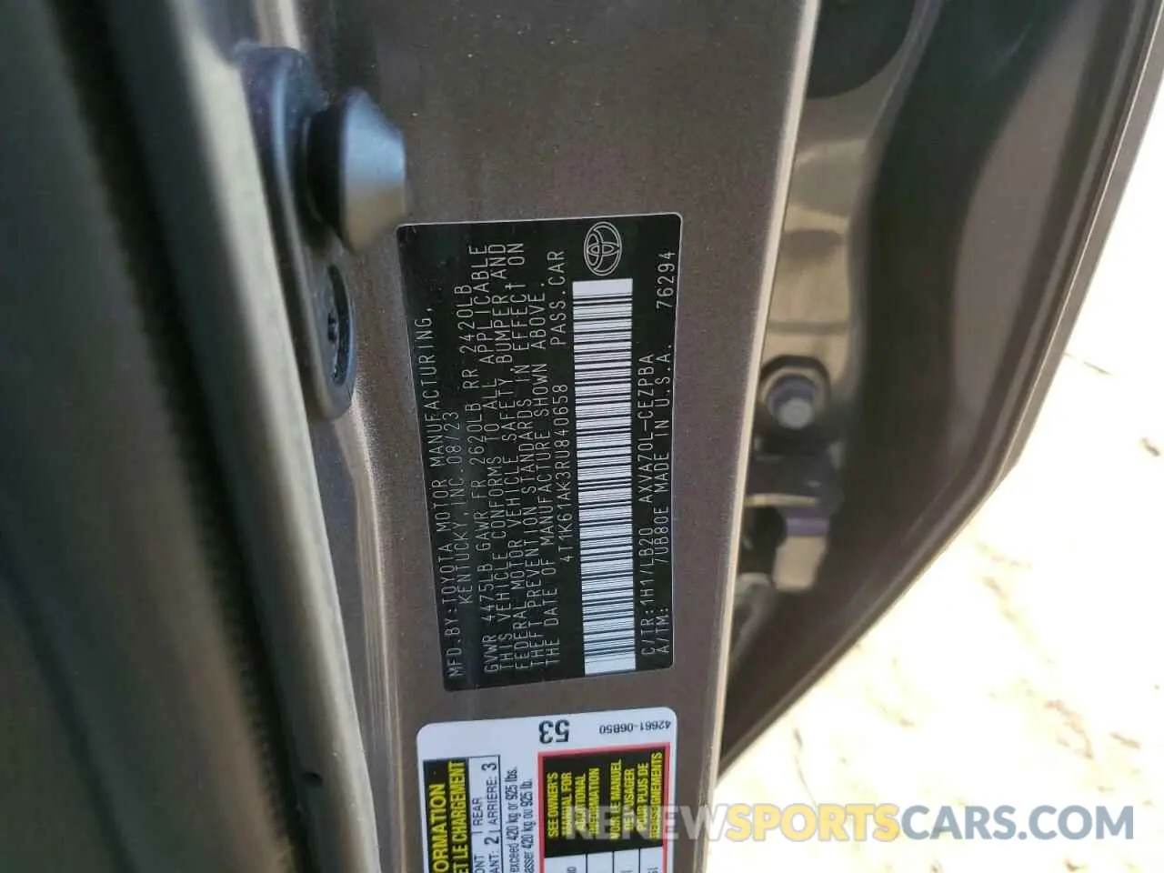 14 fotografías del automóvil dañado 4T1K61AK3RU840658 TOYOTA CAMRY 2024