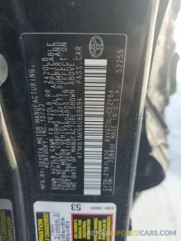 12 fotografías del automóvil dañado 4T1K61AK6RU869894 TOYOTA CAMRY 2024