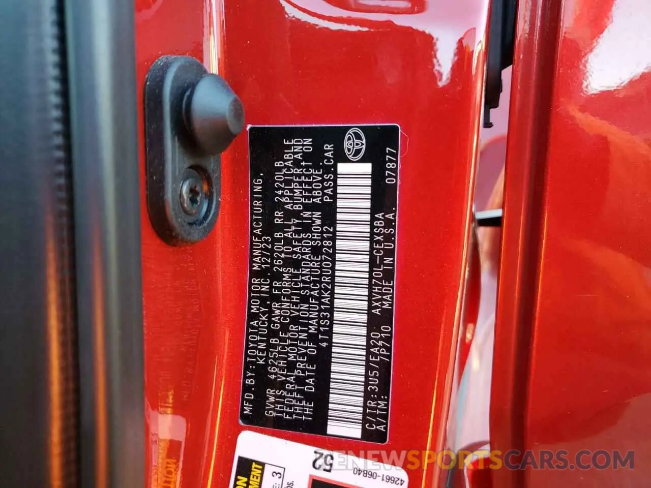 12 fotografías del automóvil dañado 4T1S31AK2RU072812 TOYOTA CAMRY 2024