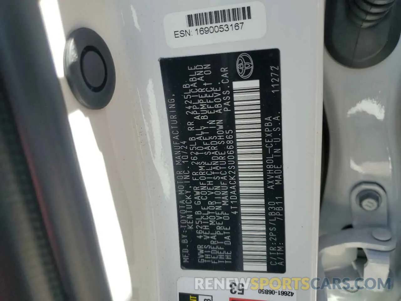 13 fotografías del automóvil dañado 4T1DAACK2SU066865 TOYOTA CAMRY 2025