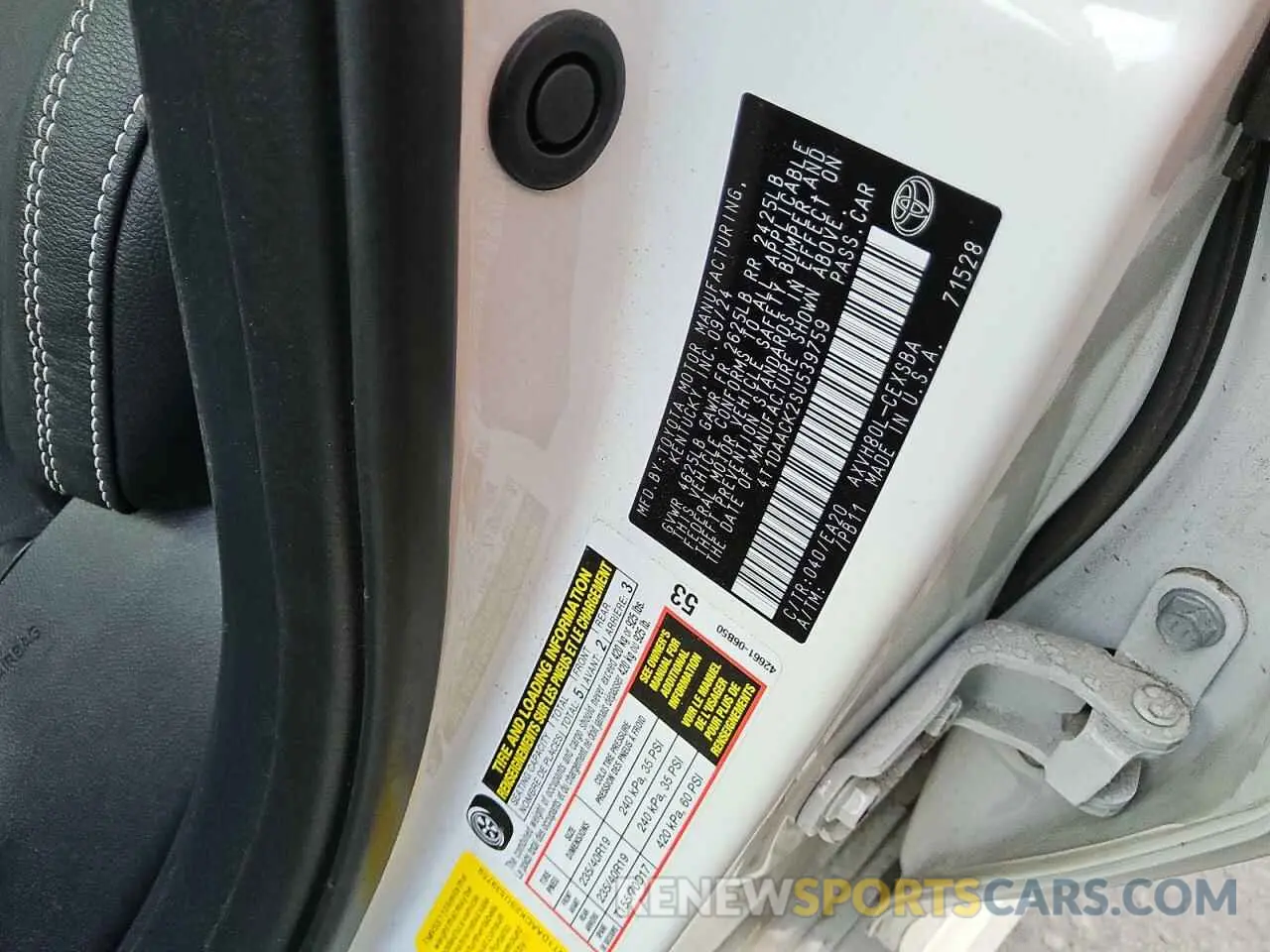 12 fotografías del automóvil dañado 4T1DAACK2SU539759 TOYOTA CAMRY 2025