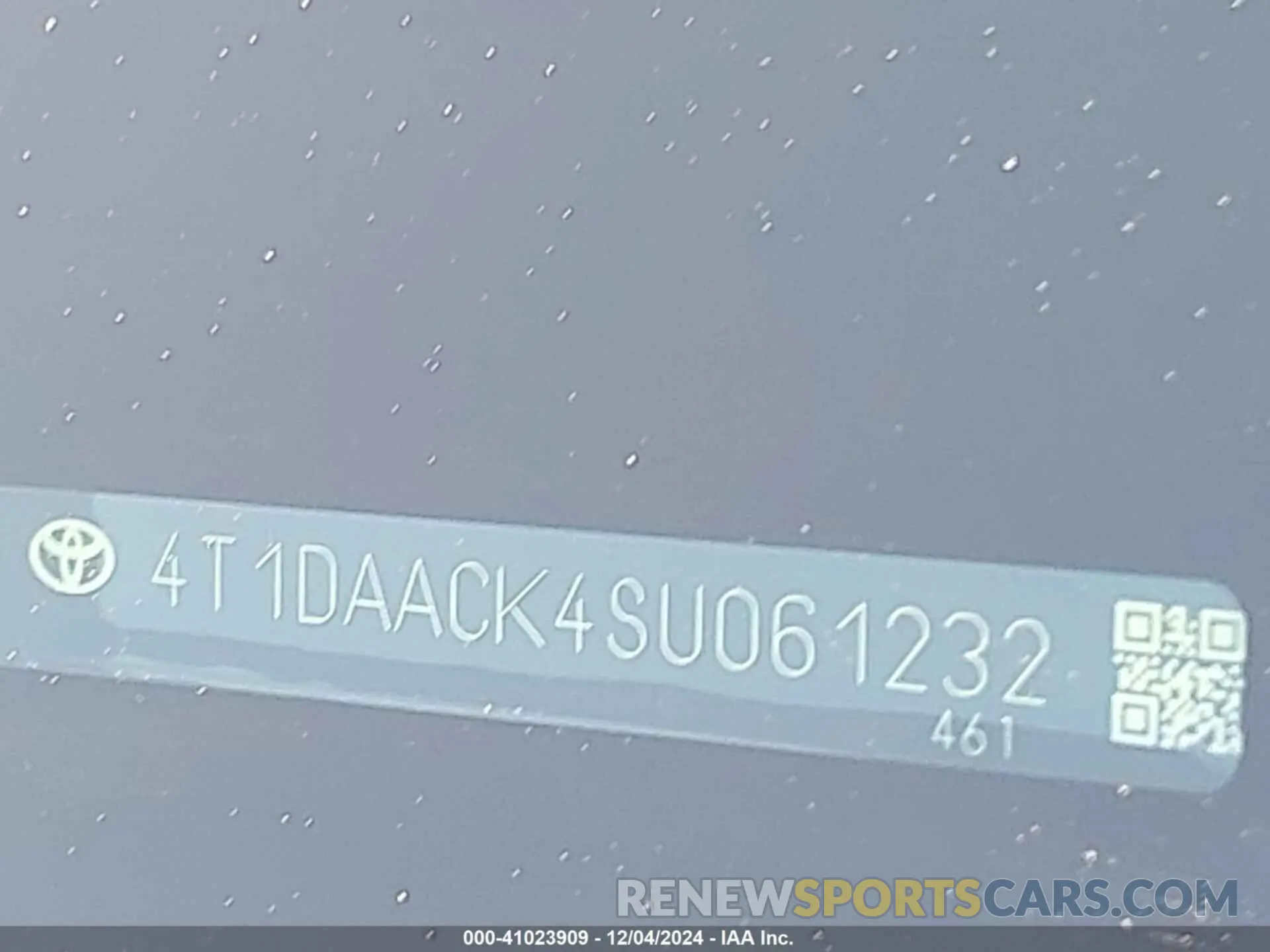 9 fotografías del automóvil dañado 4T1DAACK4SU061232 TOYOTA CAMRY 2025