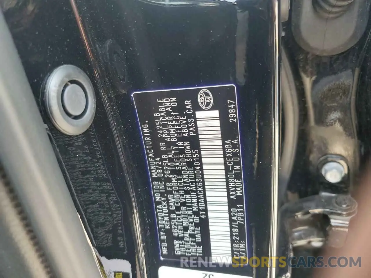 13 fotografías del automóvil dañado 4T1DAACK6SU040155 TOYOTA CAMRY 2025