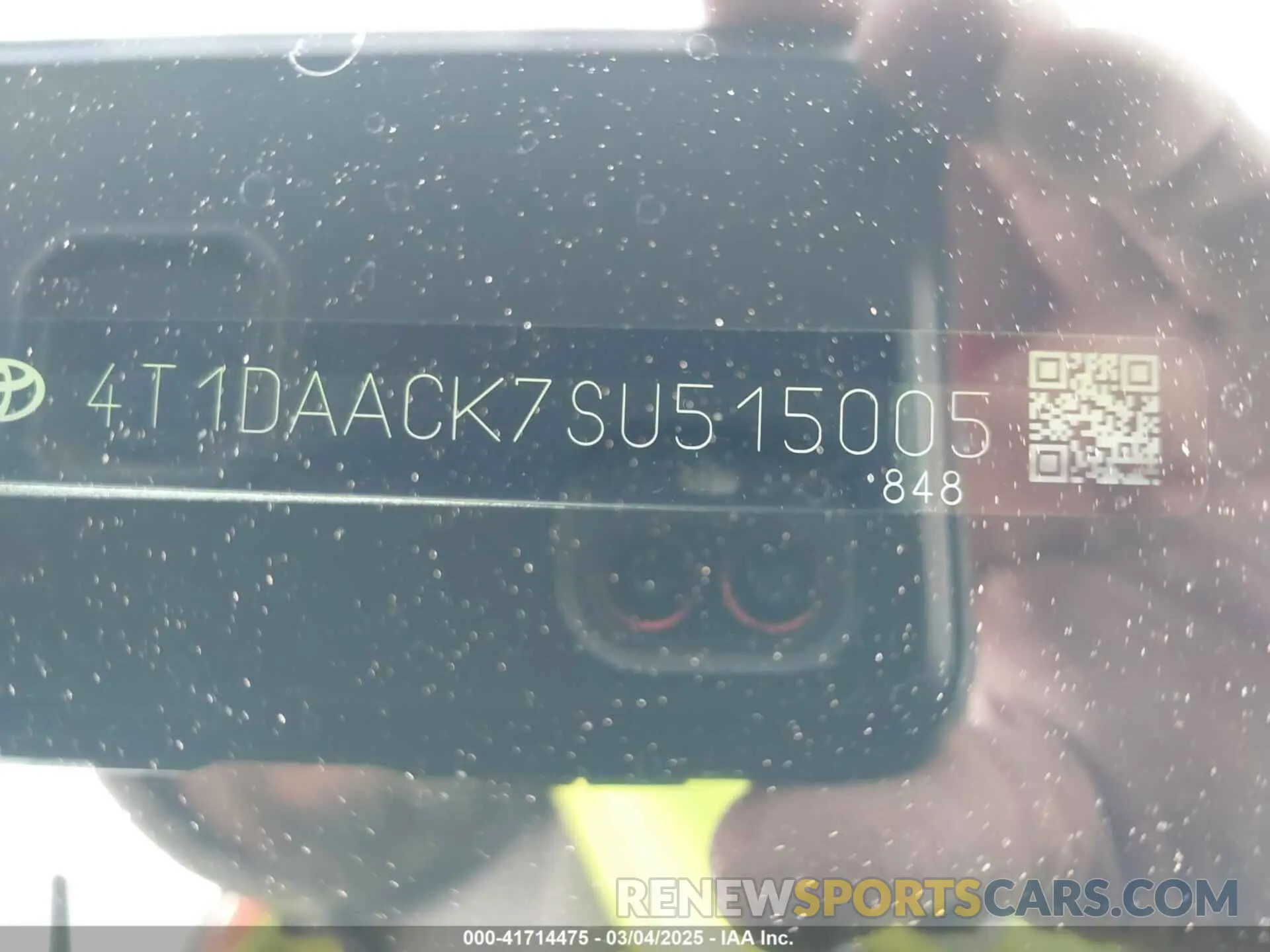 9 fotografías del automóvil dañado 4T1DAACK7SU515005 TOYOTA CAMRY 2025