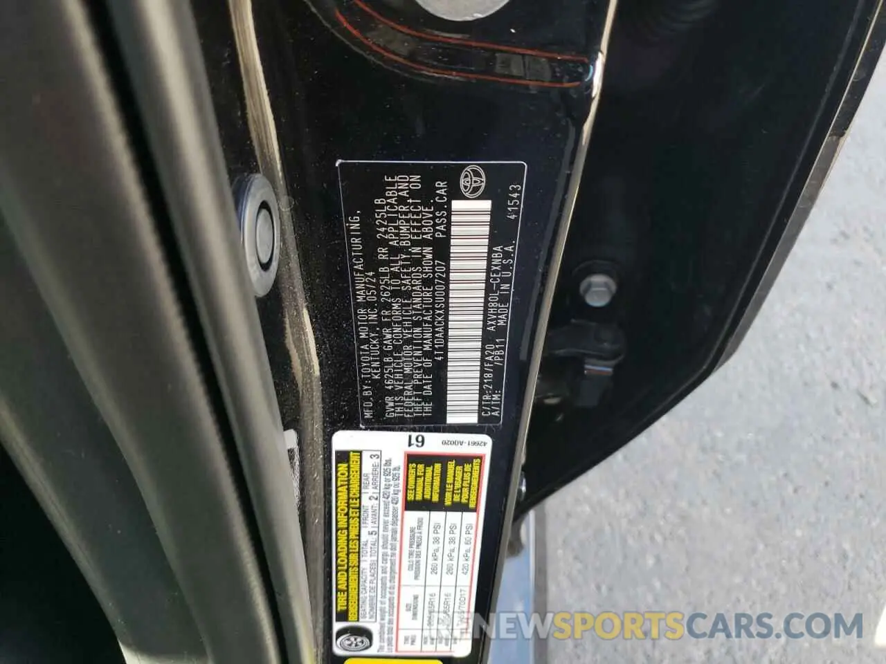 12 fotografías del automóvil dañado 4T1DAACKXSU007207 TOYOTA CAMRY 2025