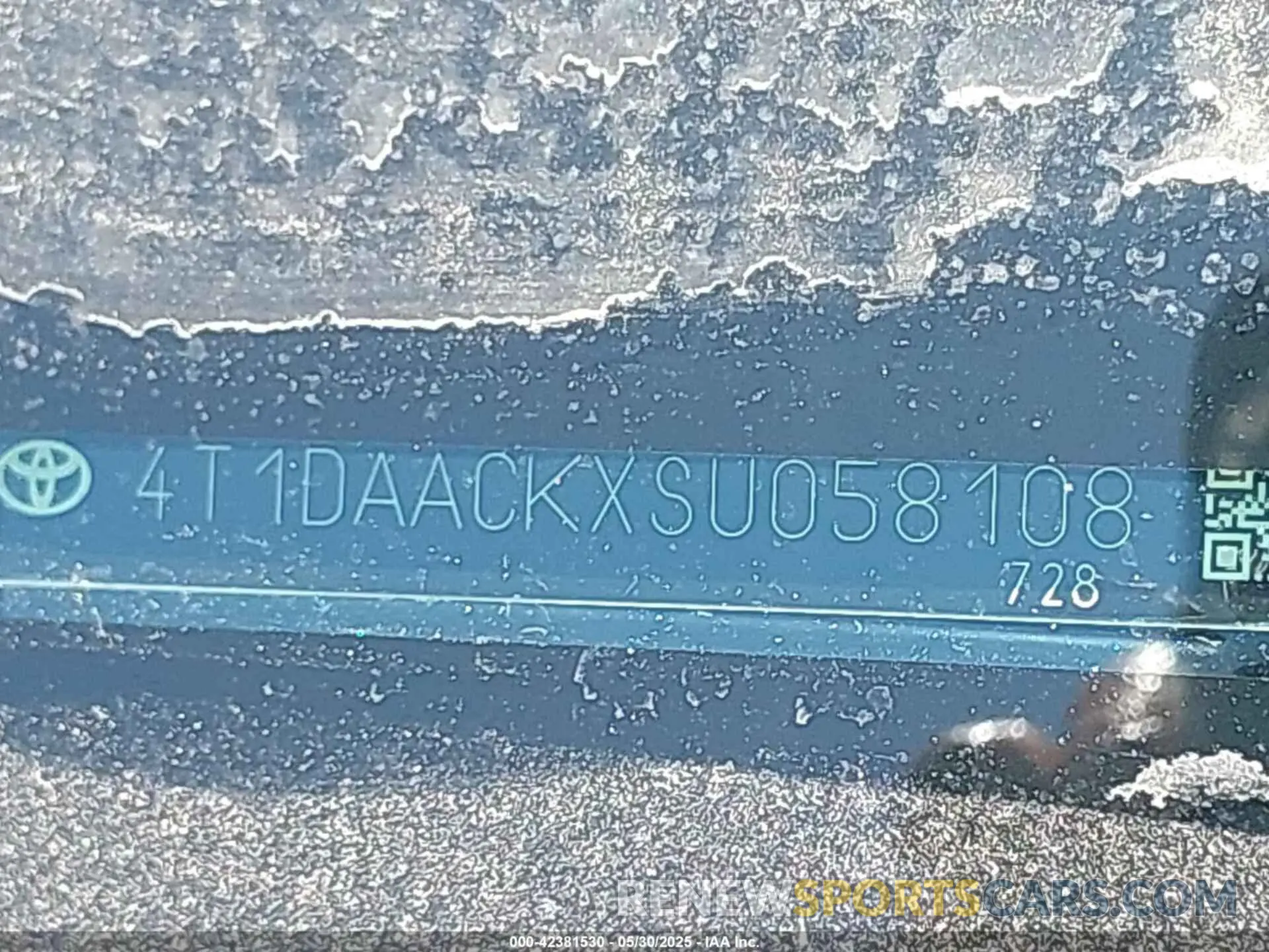 9 fotografías del automóvil dañado 4T1DAACKXSU058108 TOYOTA CAMRY 2025