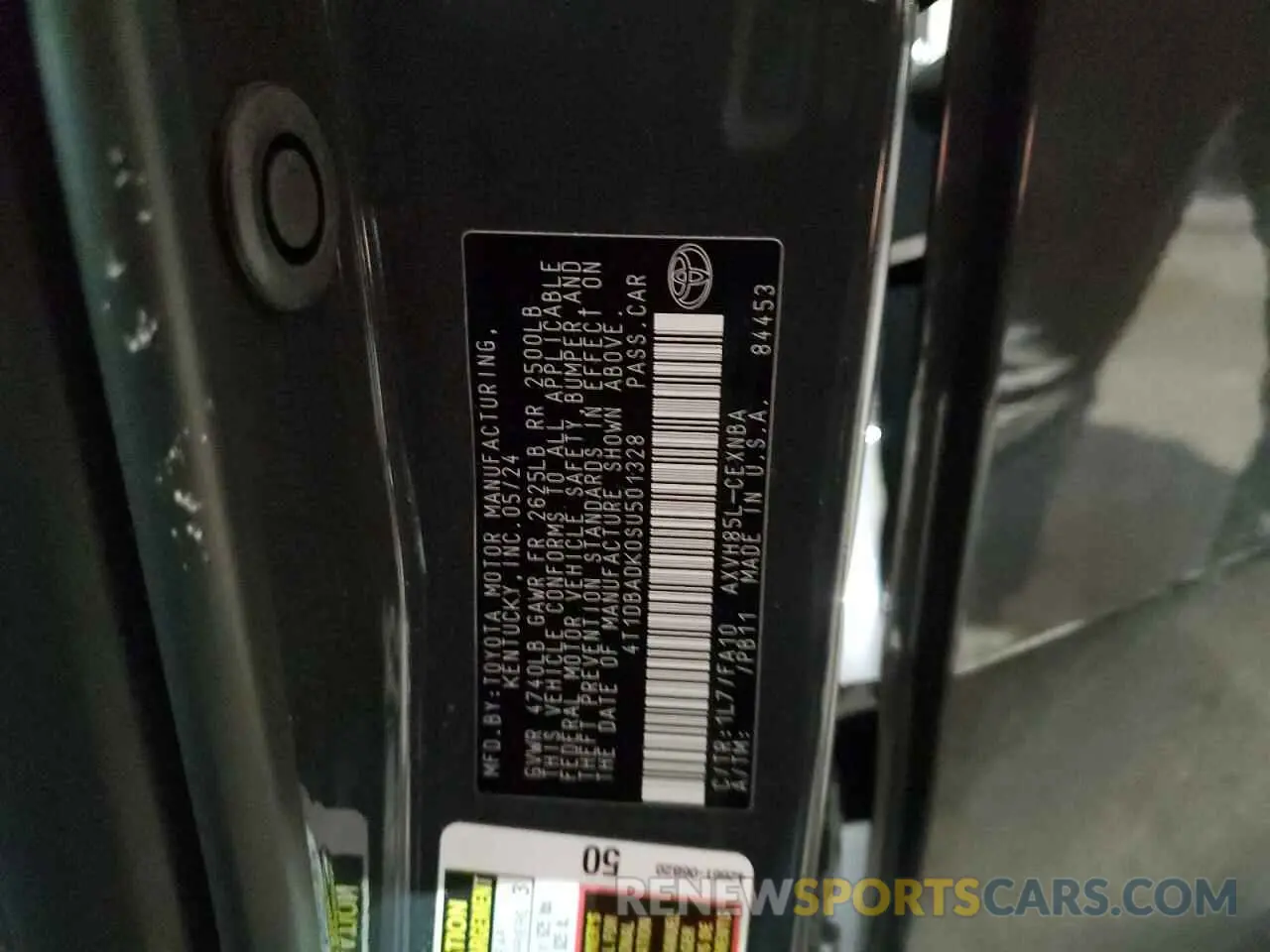 12 fotografías del automóvil dañado 4T1DBADK0SU501328 TOYOTA CAMRY 2025