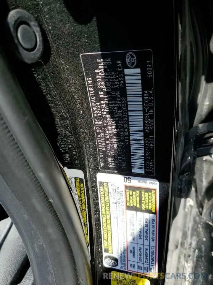 14 fotografías del automóvil dañado 4T1DBADK2SU520558 TOYOTA CAMRY 2025