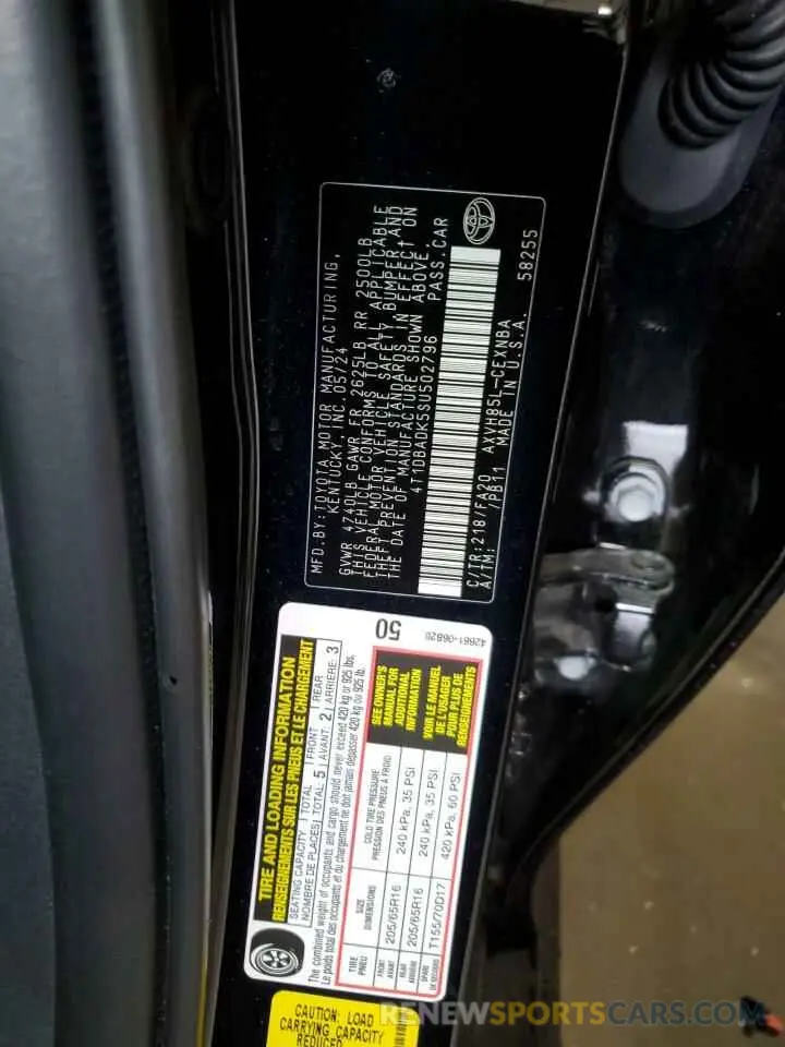12 fotografías del automóvil dañado 4T1DBADK5SU502796 TOYOTA CAMRY 2025
