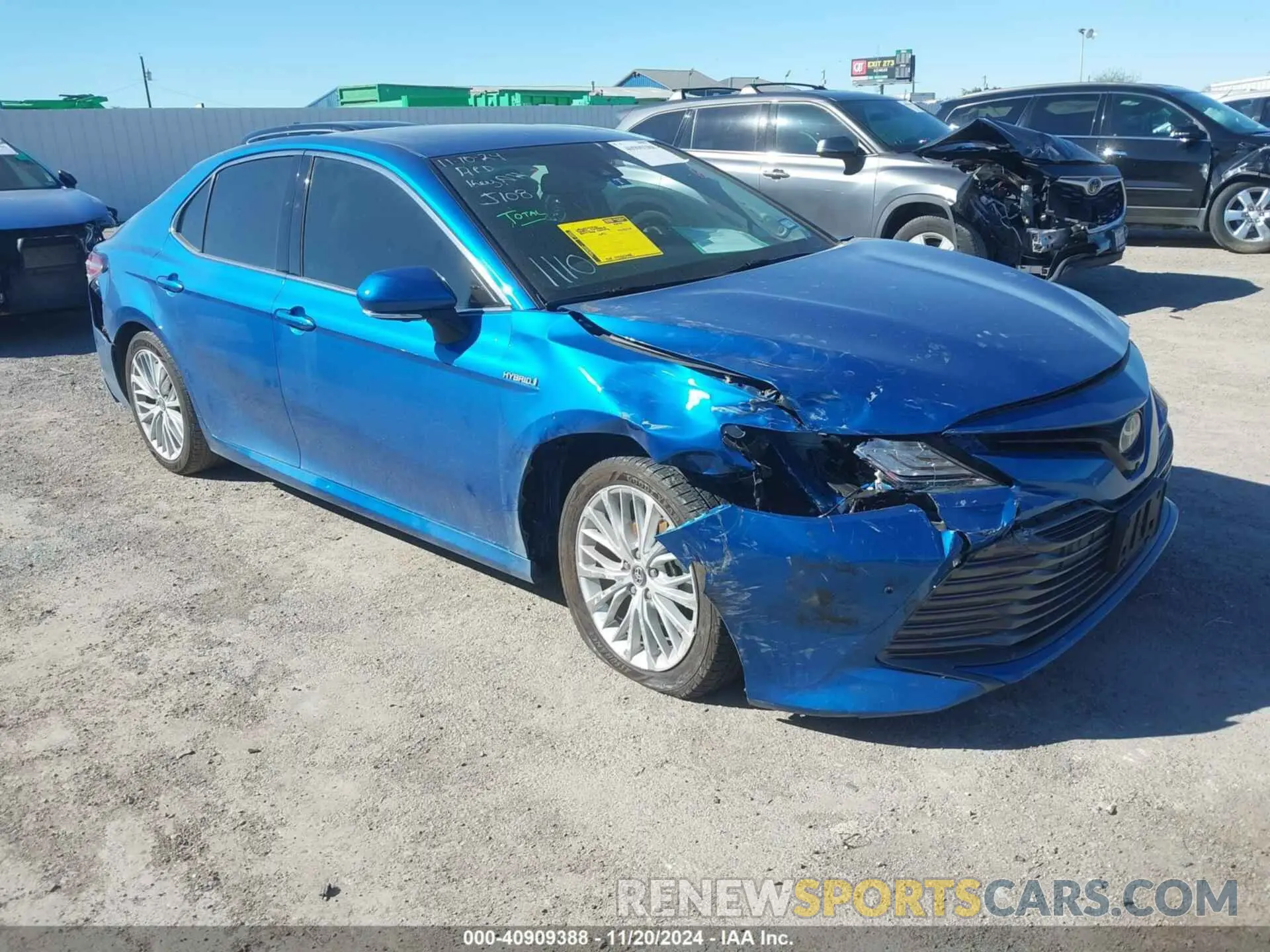 1 fotografías del automóvil dañado 4T1B21HK8KU011110 TOYOTA CAMRY HYBRID 2019