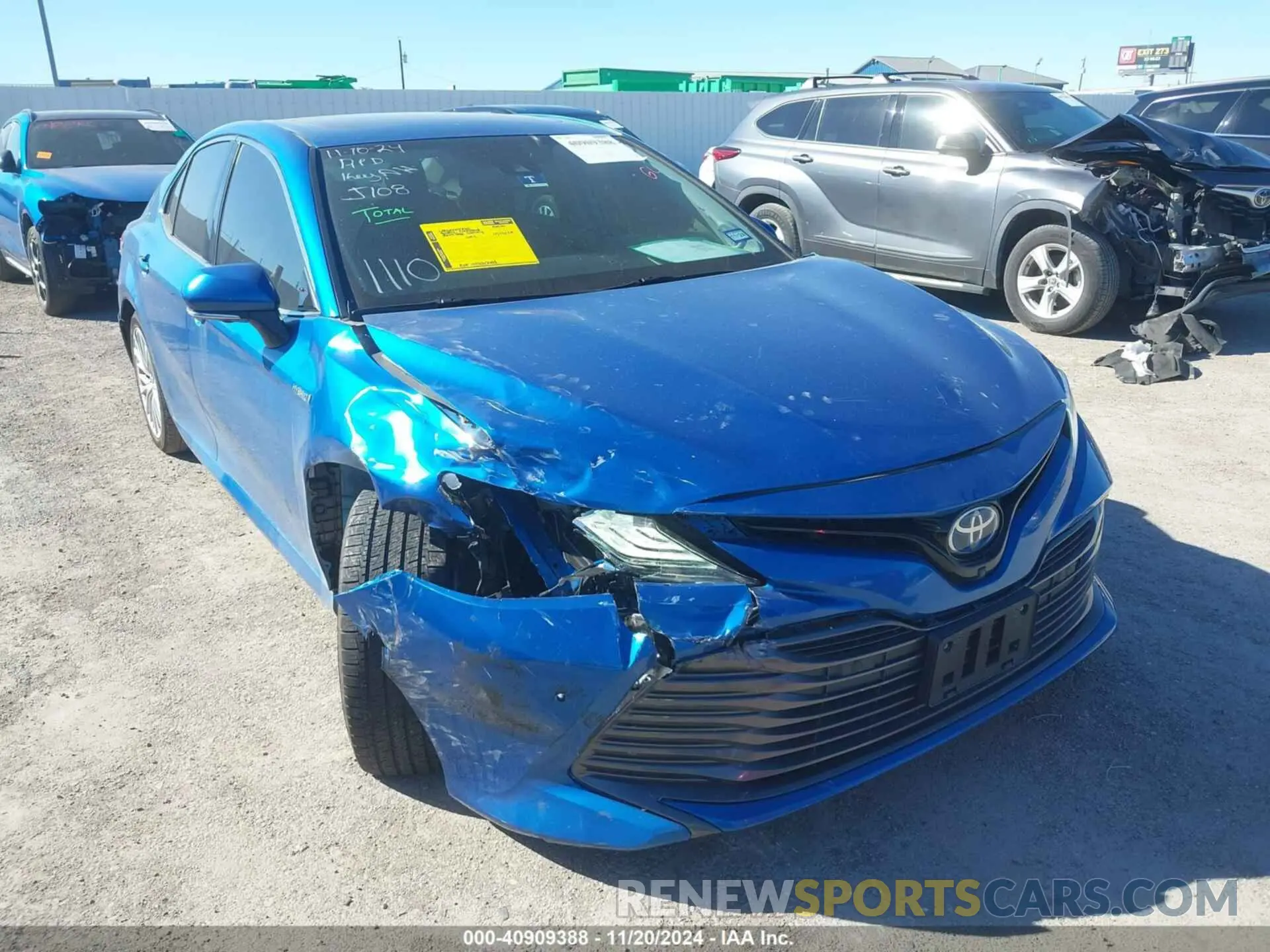 6 fotografías del automóvil dañado 4T1B21HK8KU011110 TOYOTA CAMRY HYBRID 2019