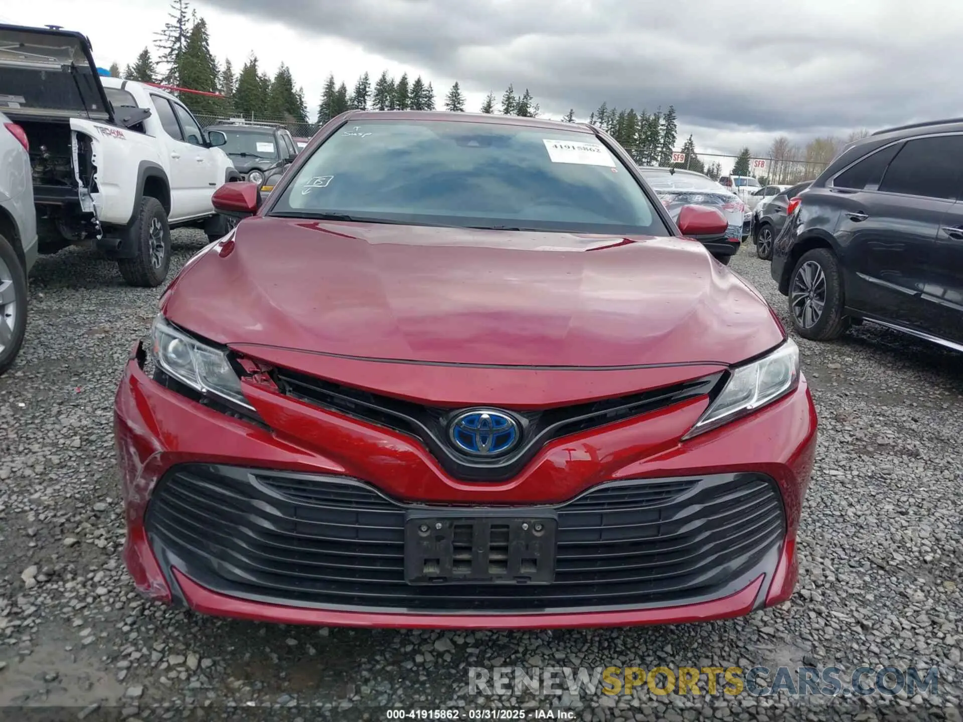 12 fotografías del automóvil dañado 4T1B31HK4KU516638 TOYOTA CAMRY HYBRID 2019