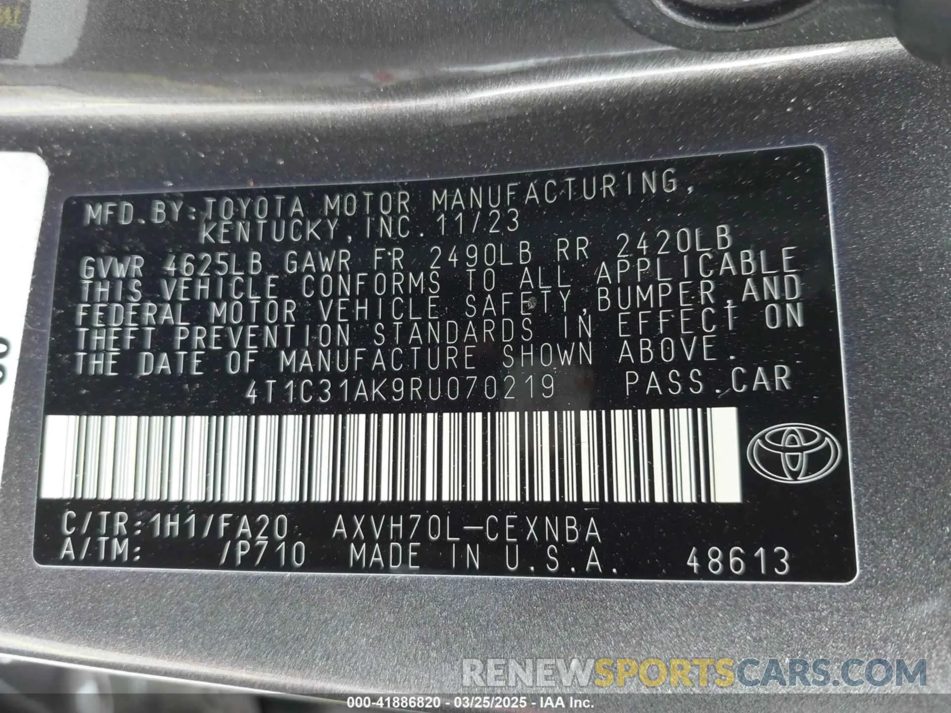 9 fotografías del automóvil dañado 4T1C31AK9RU070219 TOYOTA CAMRY HYBRID 2024