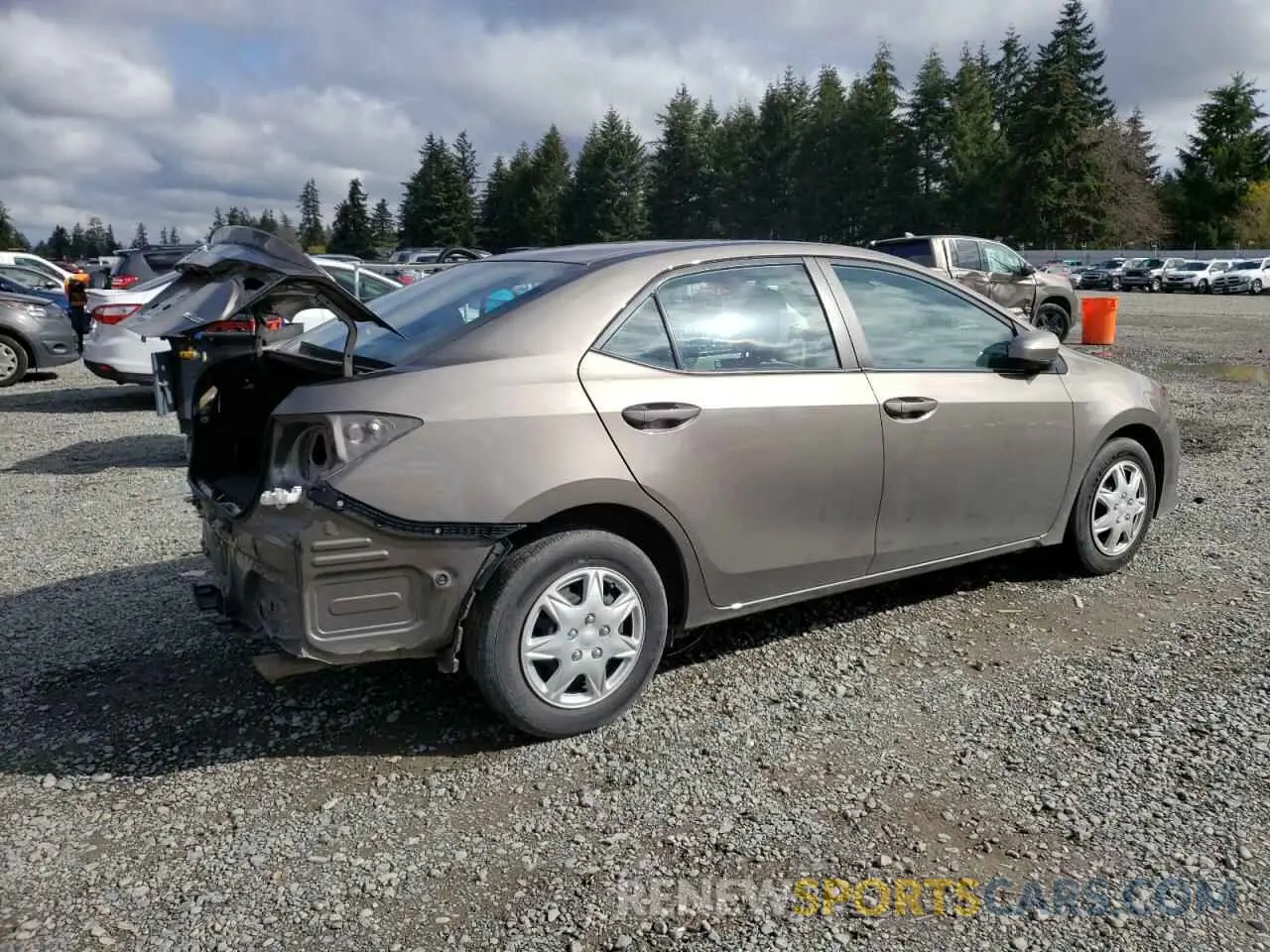3 fotografías del automóvil dañado 2T1BPRHE2KC214067 TOYOTA COROLLA 2019