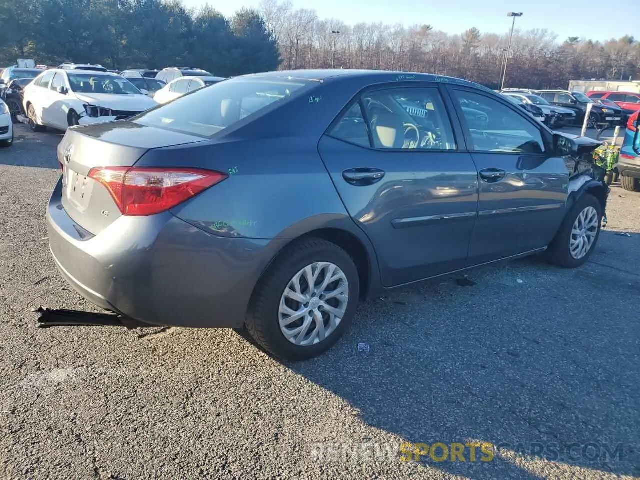 3 fotografías del automóvil dañado 2T1BURHE0KC132783 TOYOTA COROLLA 2019