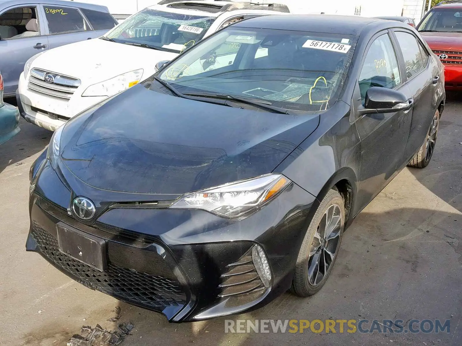 2 fotografías del automóvil dañado 2T1BURHE0KC132850 TOYOTA COROLLA 2019