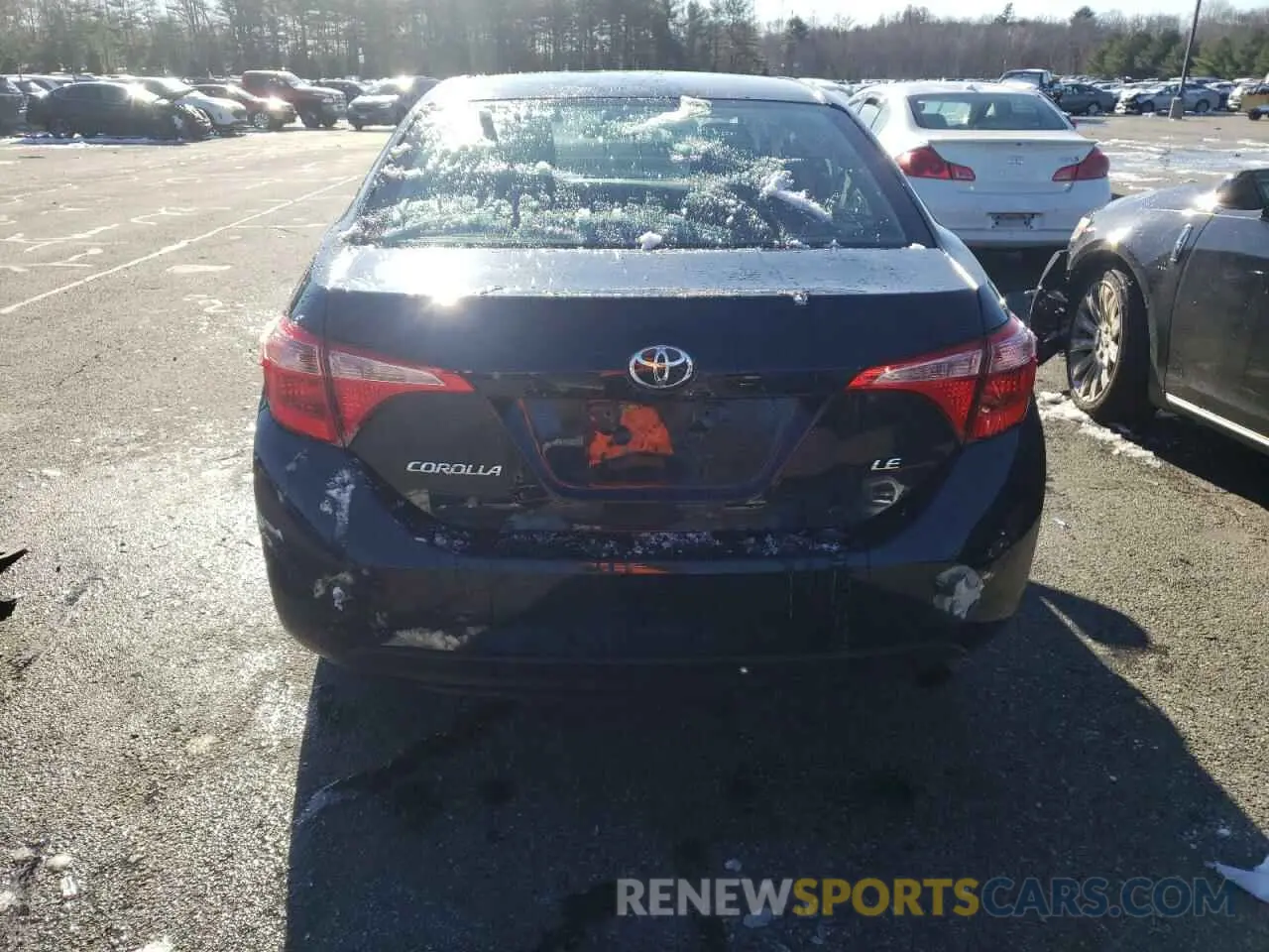 6 fotografías del automóvil dañado 2T1BURHE0KC143301 TOYOTA COROLLA 2019