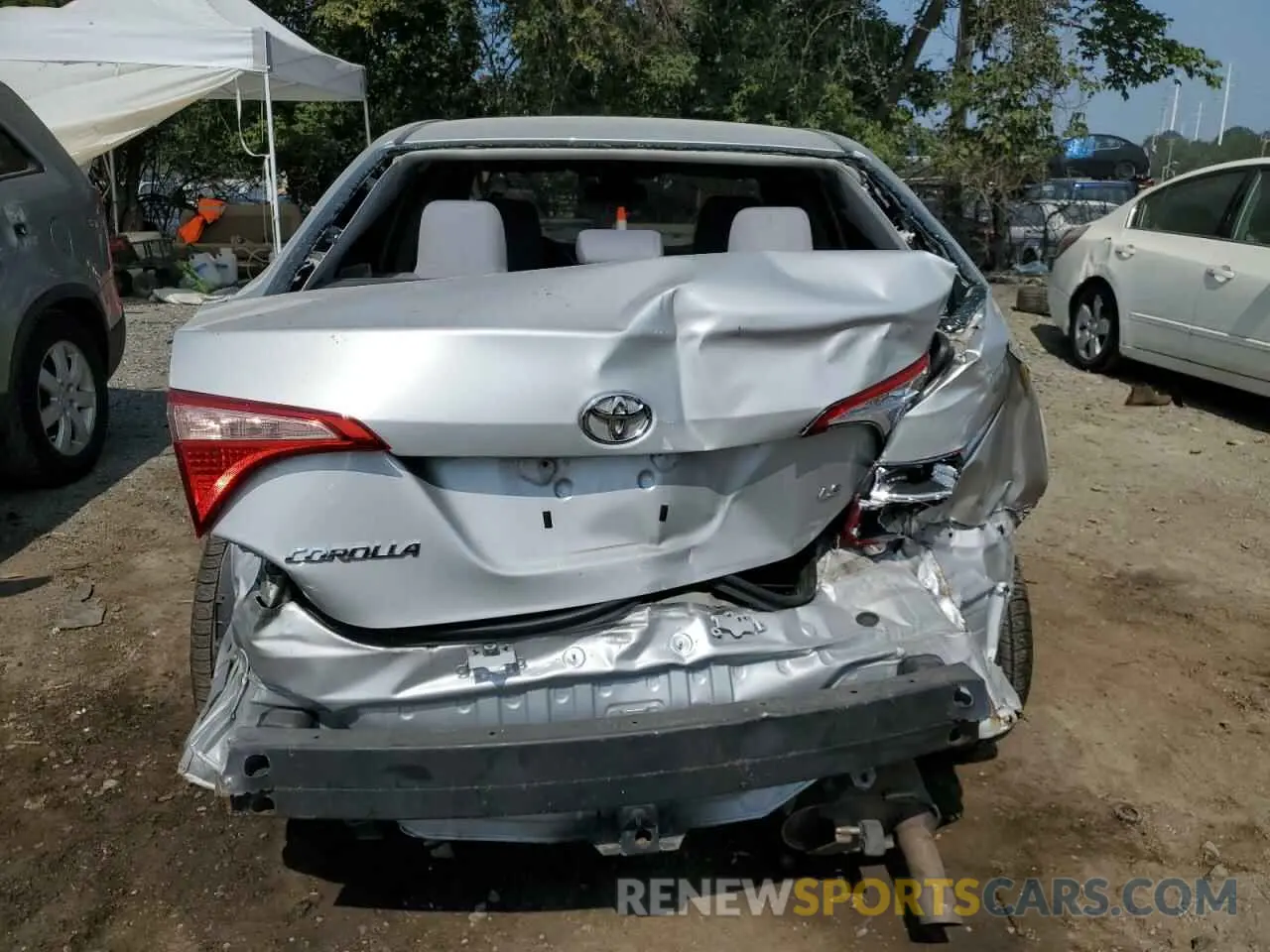 6 fotografías del automóvil dañado 2T1BURHE0KC152838 TOYOTA COROLLA 2019