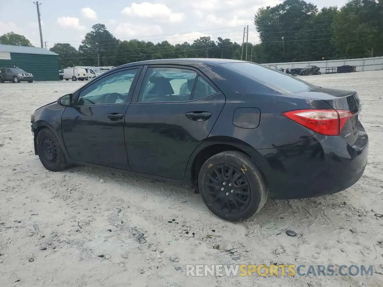 2 fotografías del automóvil dañado 2T1BURHE0KC154637 TOYOTA COROLLA 2019