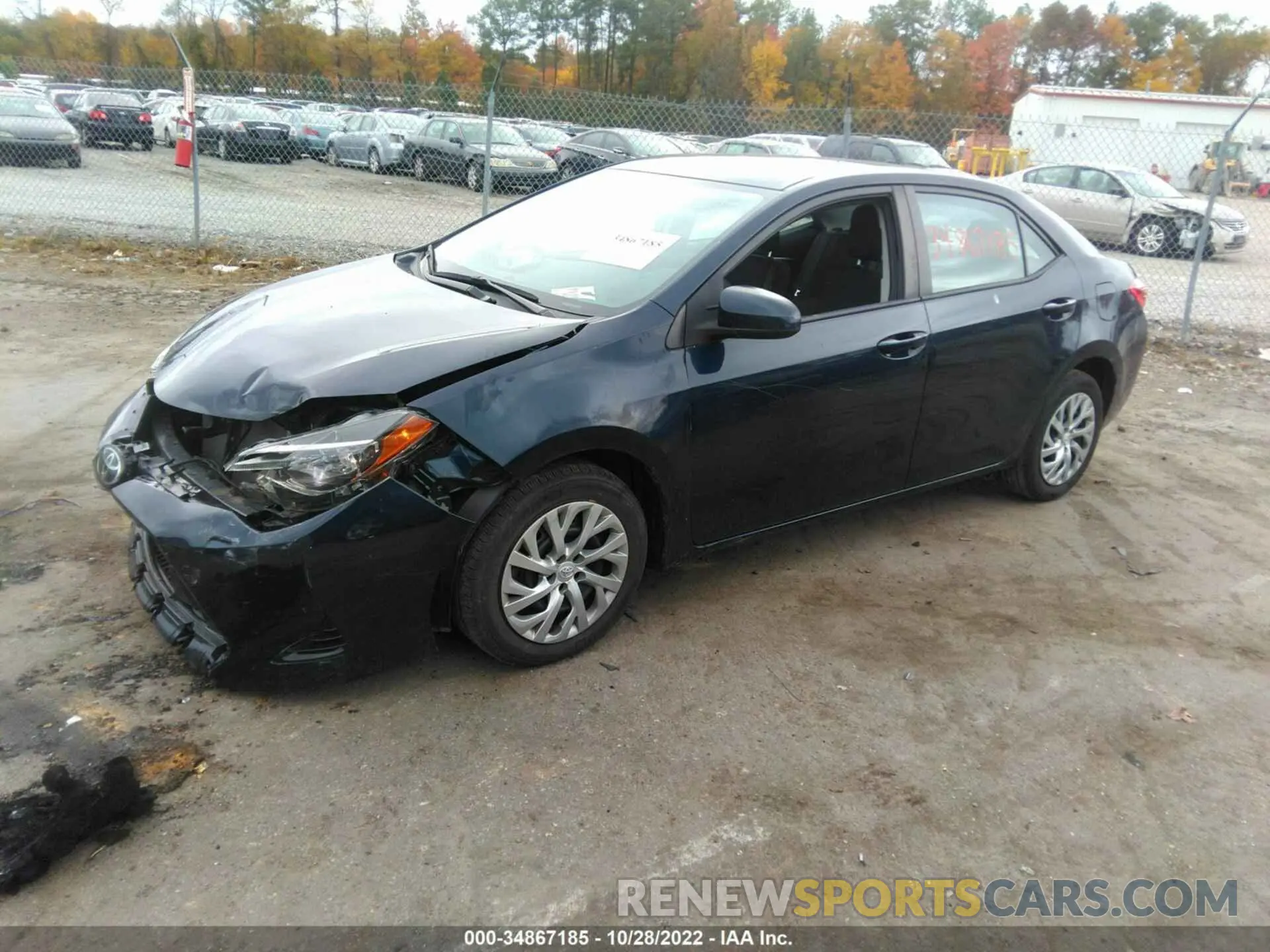 2 fotografías del automóvil dañado 2T1BURHE0KC154945 TOYOTA COROLLA 2019