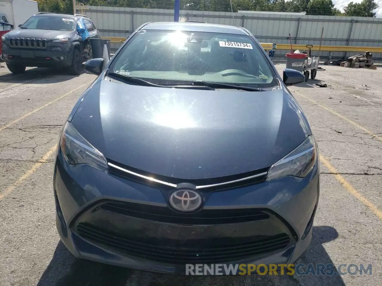 5 fotografías del automóvil dañado 2T1BURHE0KC165590 TOYOTA COROLLA 2019