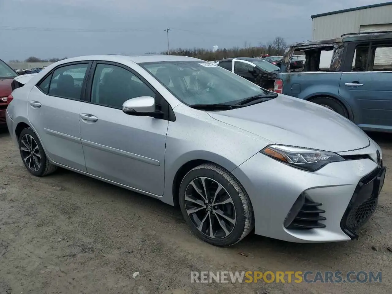 4 fotografías del automóvil dañado 2T1BURHE0KC175116 TOYOTA COROLLA 2019