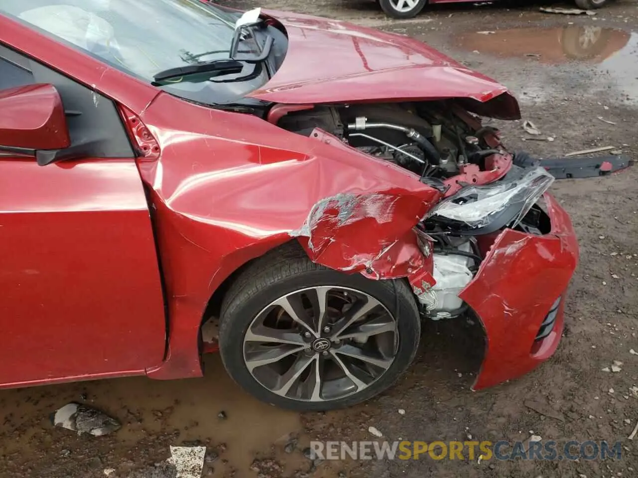 9 fotografías del automóvil dañado 2T1BURHE0KC179604 TOYOTA COROLLA 2019