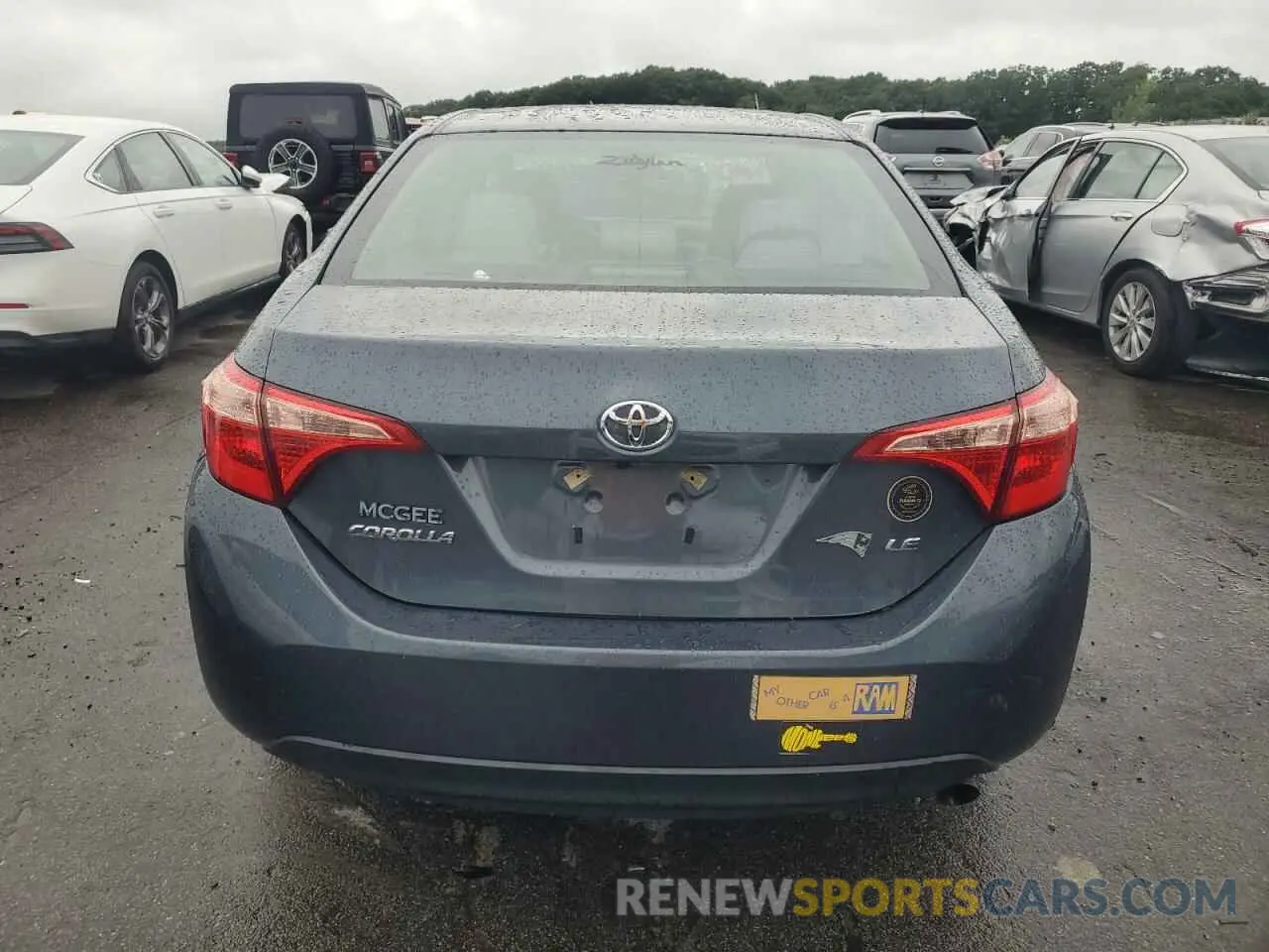 6 fotografías del automóvil dañado 2T1BURHE0KC182728 TOYOTA COROLLA 2019