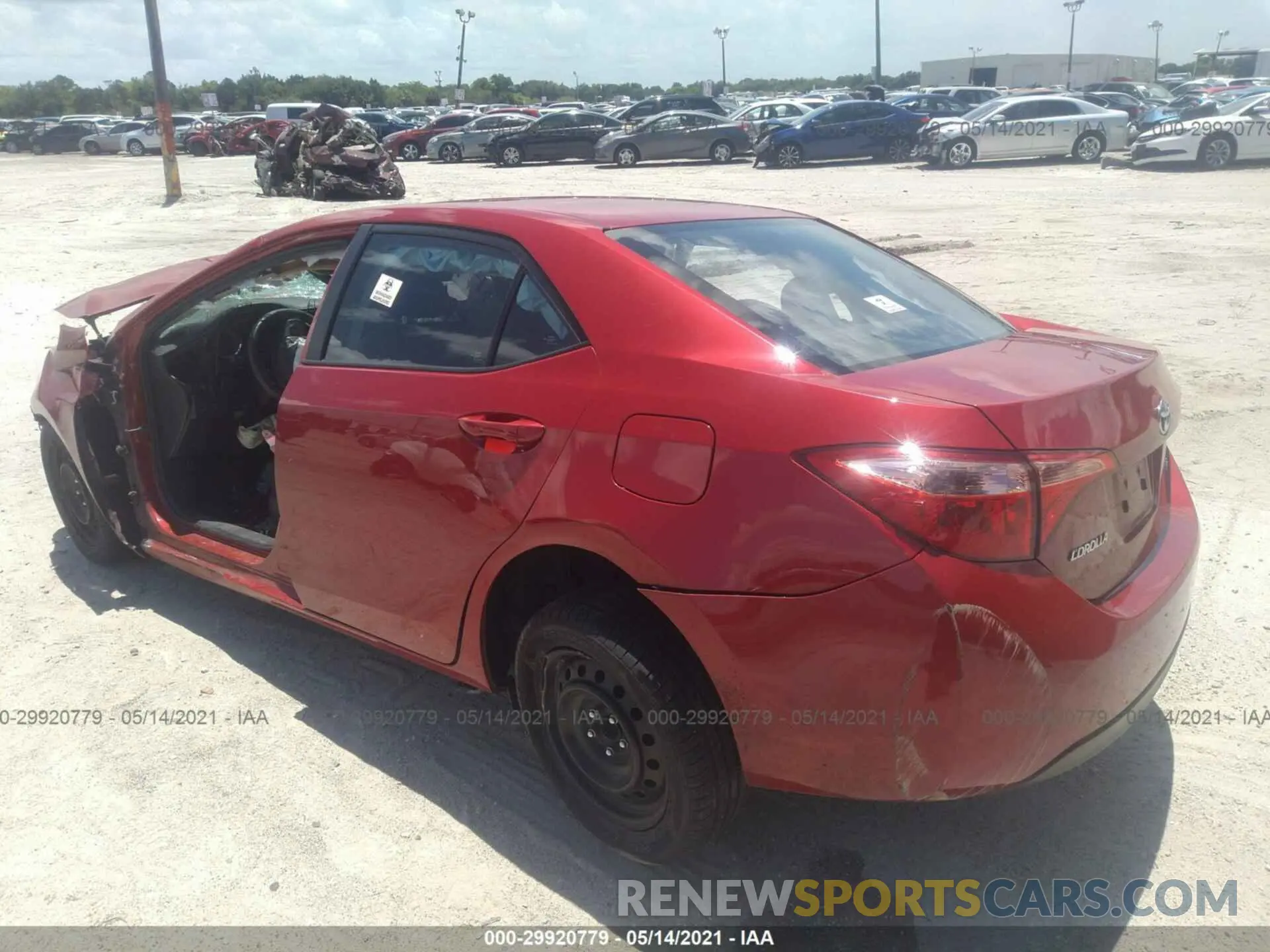 3 fotografías del automóvil dañado 2T1BURHE0KC191834 TOYOTA COROLLA 2019