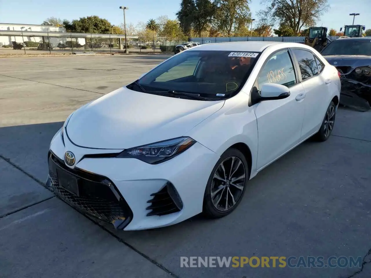 2 fotografías del automóvil dañado 2T1BURHE0KC206462 TOYOTA COROLLA 2019