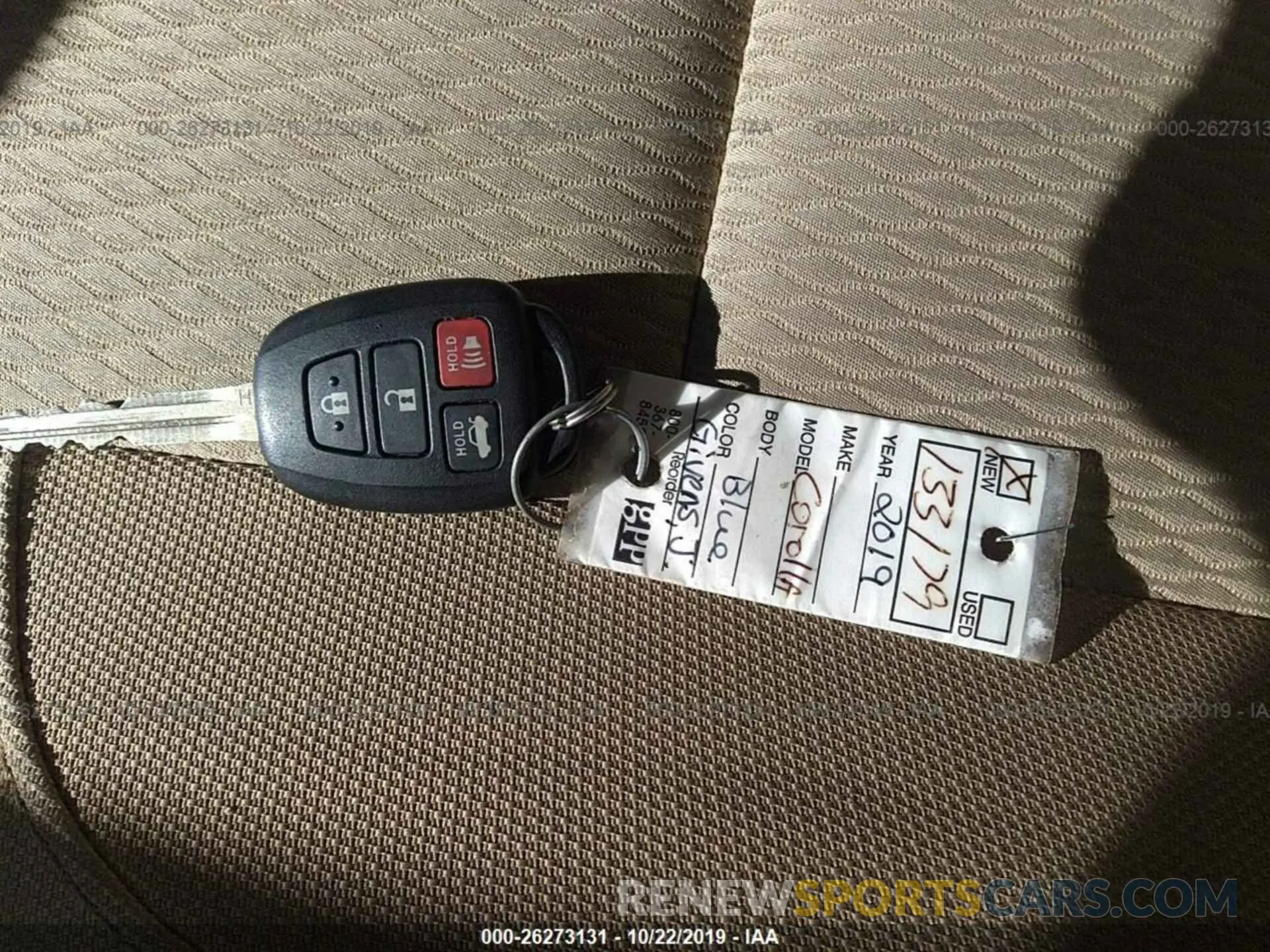 11 fotografías del automóvil dañado 2T1BURHE0KC209121 TOYOTA COROLLA 2019