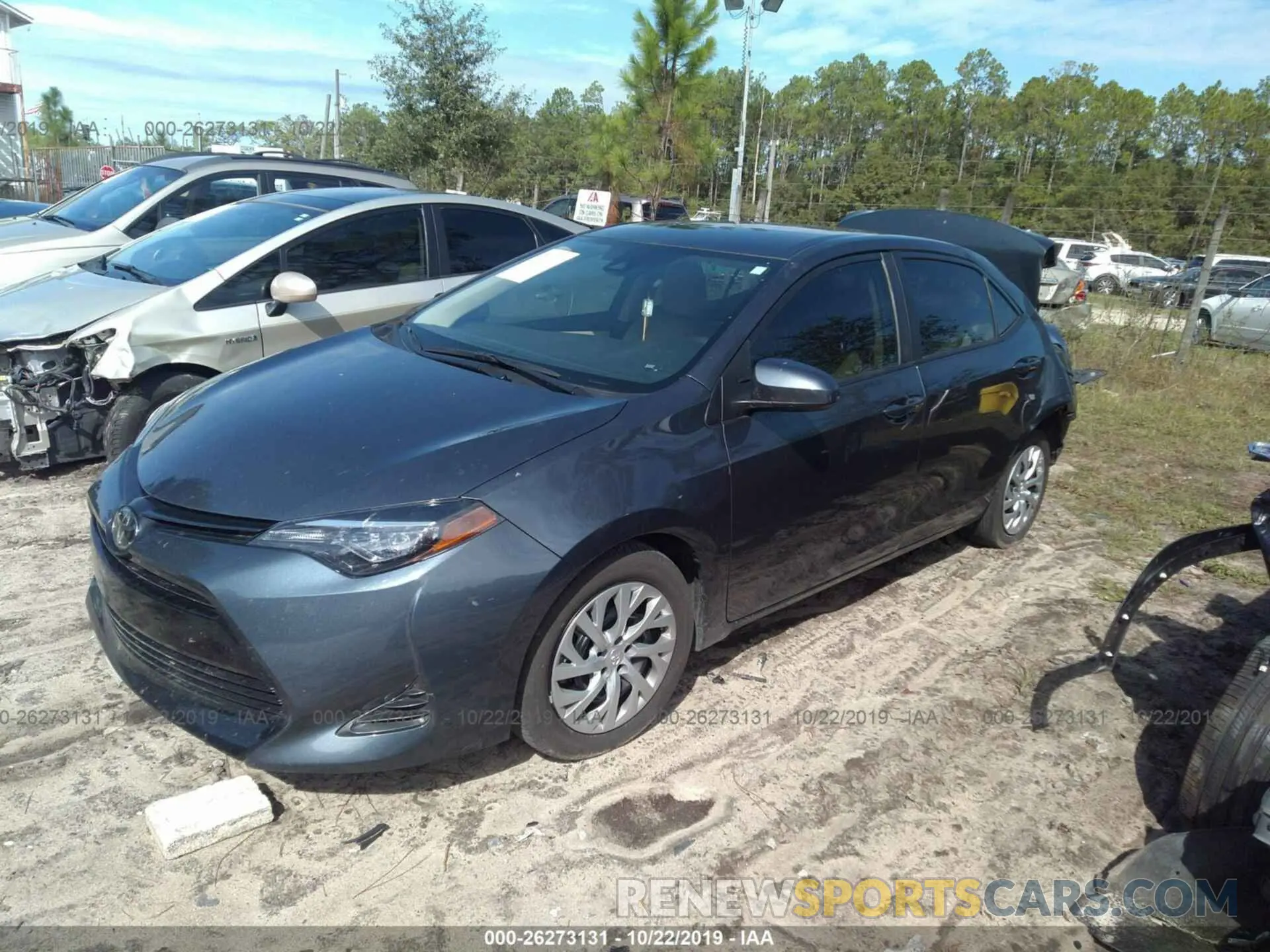 2 fotografías del automóvil dañado 2T1BURHE0KC209121 TOYOTA COROLLA 2019