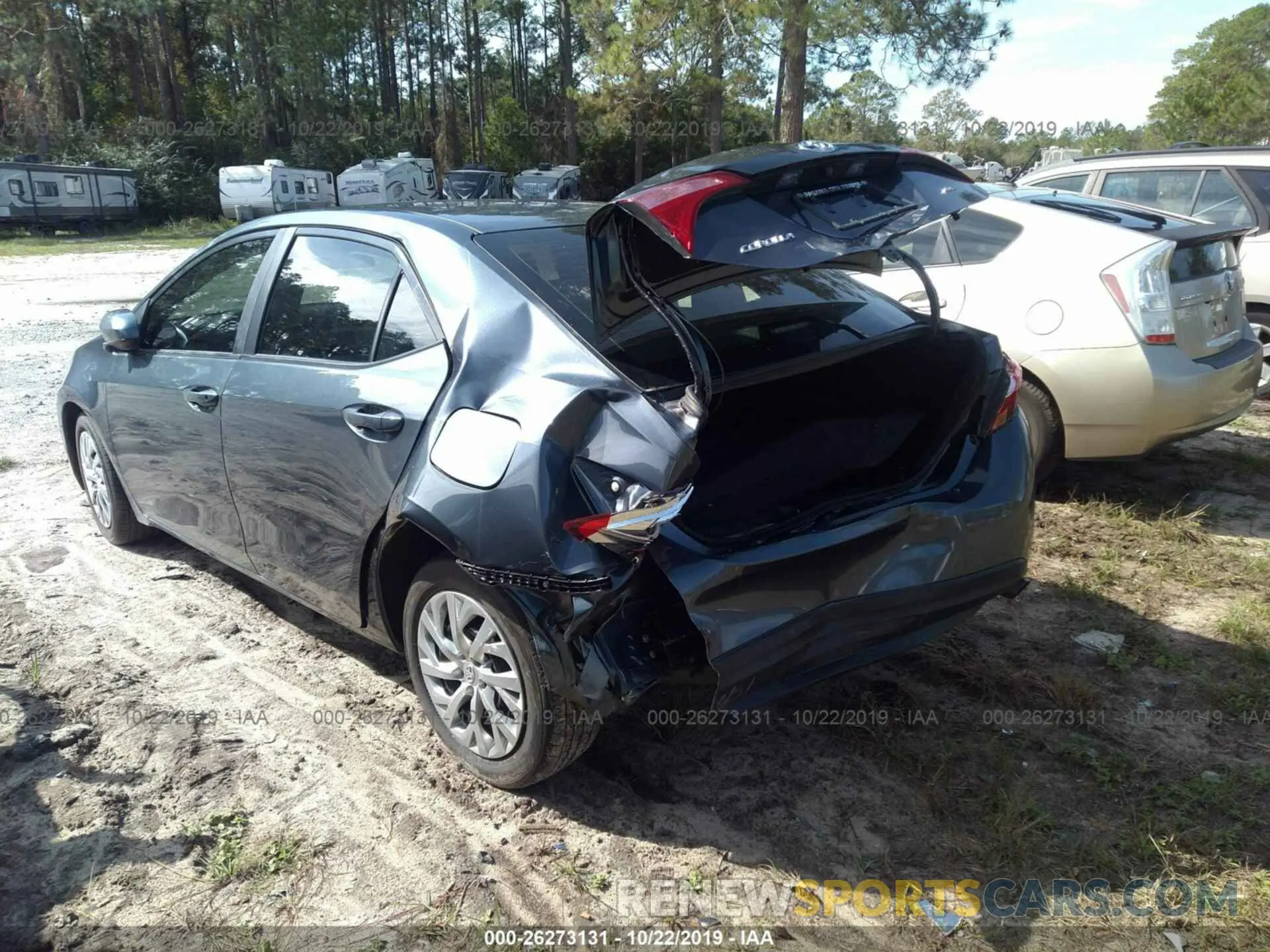 3 fotografías del automóvil dañado 2T1BURHE0KC209121 TOYOTA COROLLA 2019