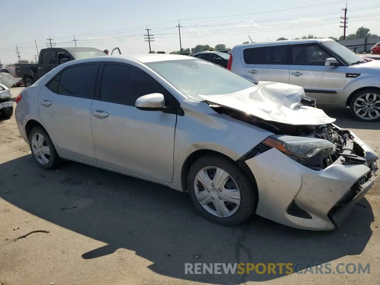 4 fotografías del automóvil dañado 2T1BURHE0KC226100 TOYOTA COROLLA 2019