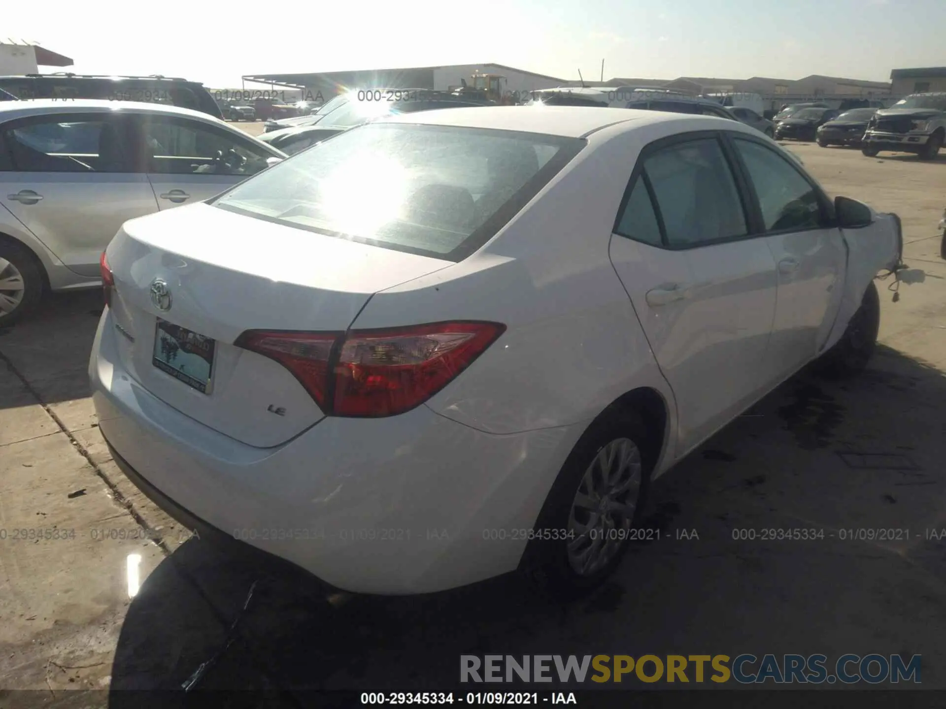 4 fotografías del automóvil dañado 2T1BURHE0KC230664 TOYOTA COROLLA 2019