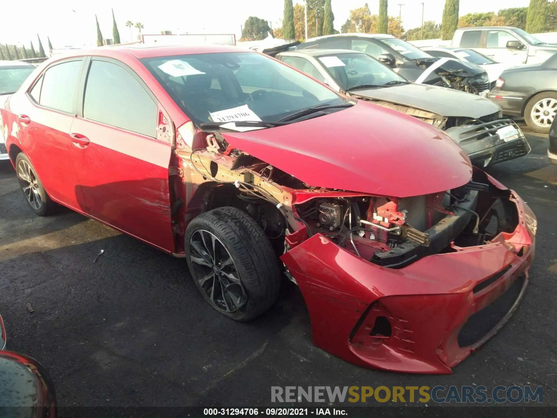 1 fotografías del automóvil dañado 2T1BURHE0KC231720 TOYOTA COROLLA 2019