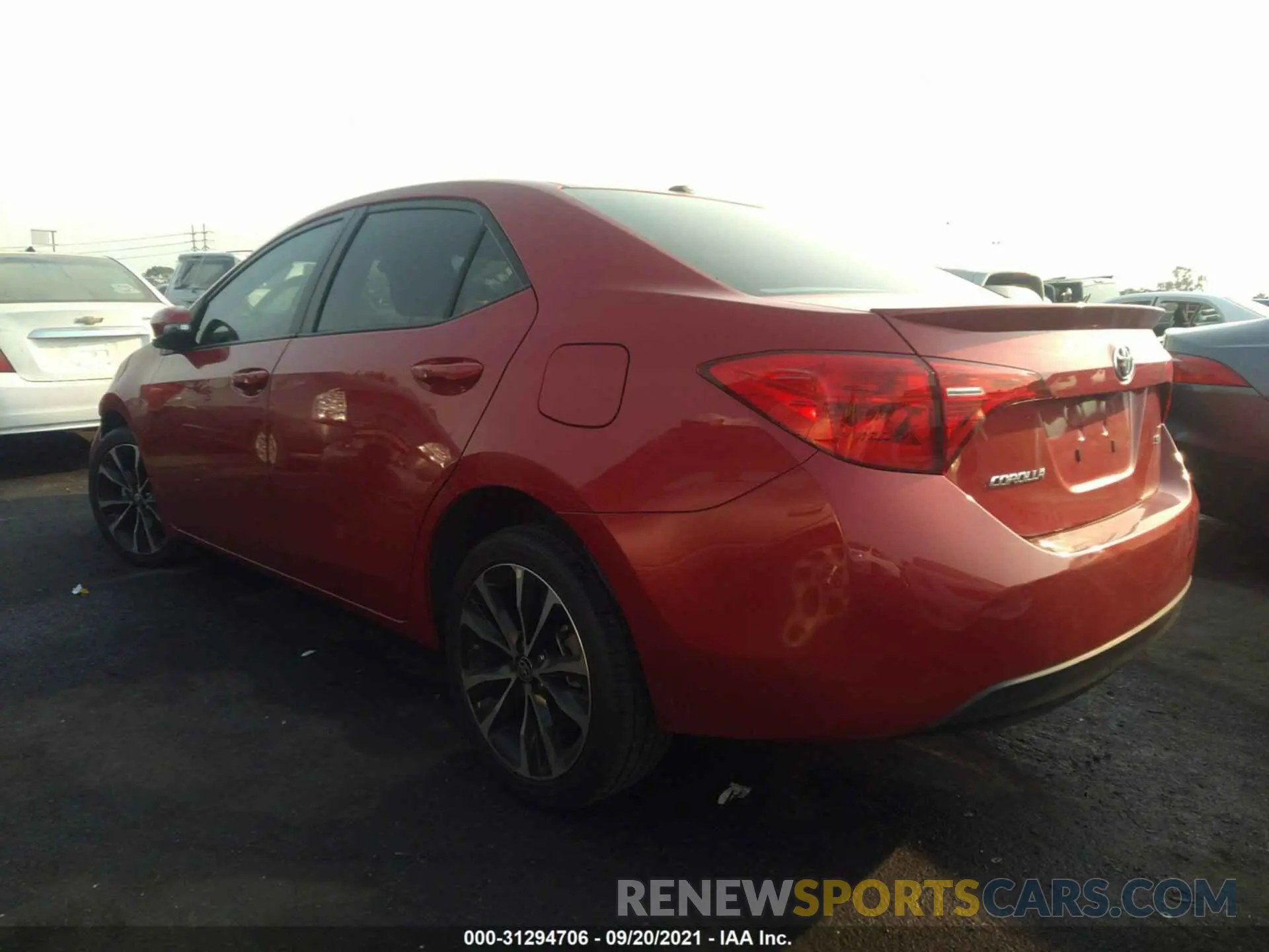 3 fotografías del automóvil dañado 2T1BURHE0KC231720 TOYOTA COROLLA 2019