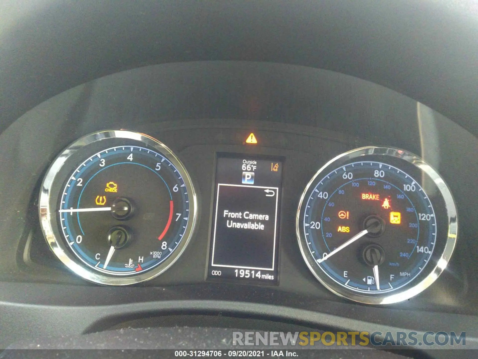7 fotografías del automóvil dañado 2T1BURHE0KC231720 TOYOTA COROLLA 2019