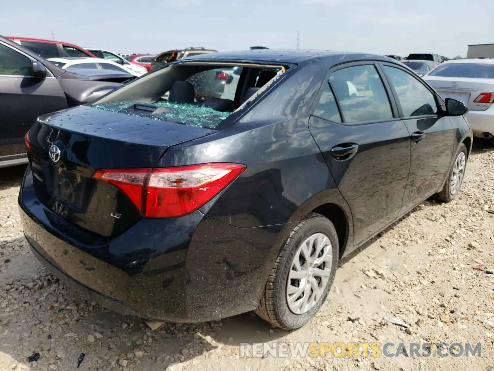 4 fotografías del automóvil dañado 2T1BURHE0KC234147 TOYOTA COROLLA 2019